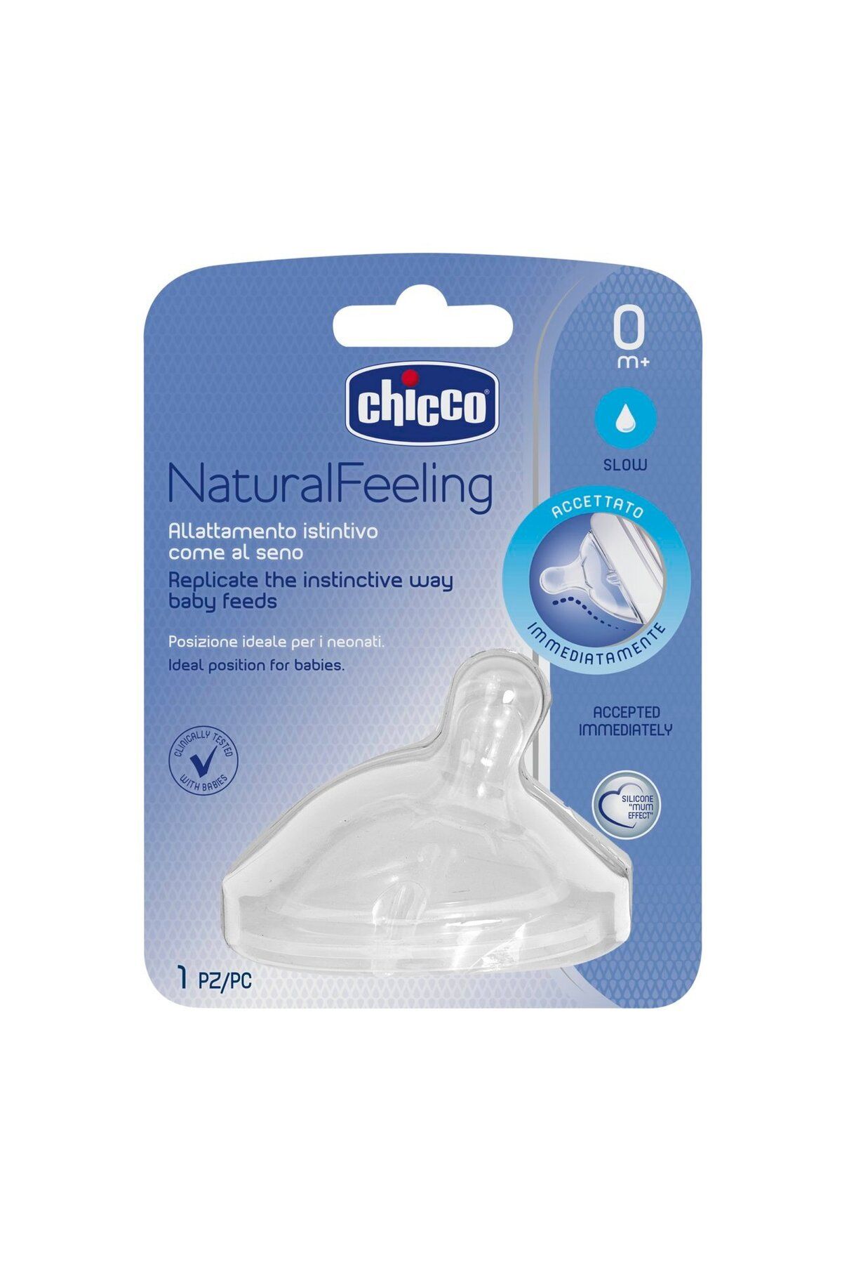 Chicco Naturalfeelıng Biberon Emziği 0 Ay Normal Akış Tekli