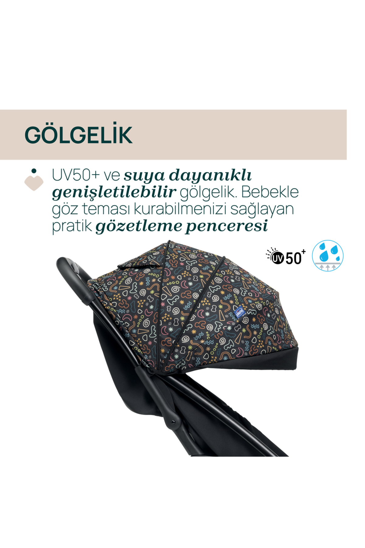 Chicco Glee Bebek Arabası Playful Black fotoğrafı 6 (önizleme)