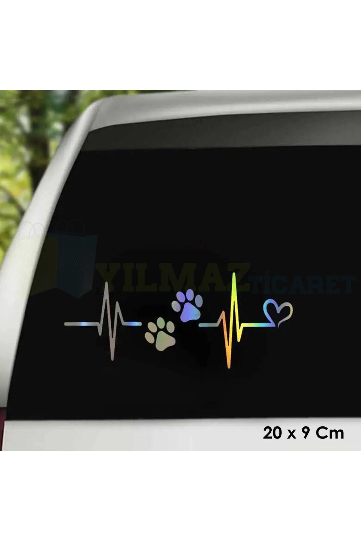 Home Kedi Pati Kalp Ritim yeni süper hologram Oto Sticker