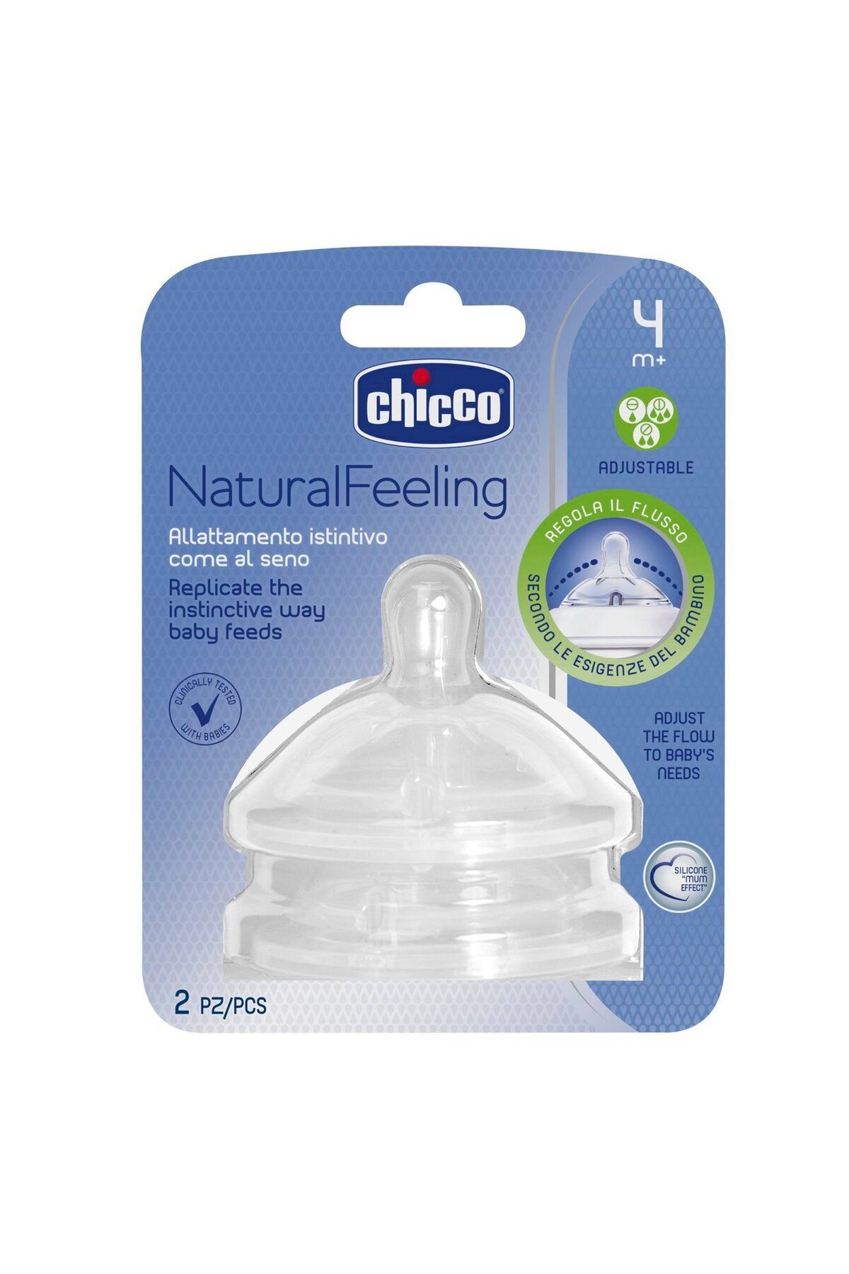 Chicco Naturalfeelıng Biberon Emziği 4 Ay Akış Ayarlı 2'li