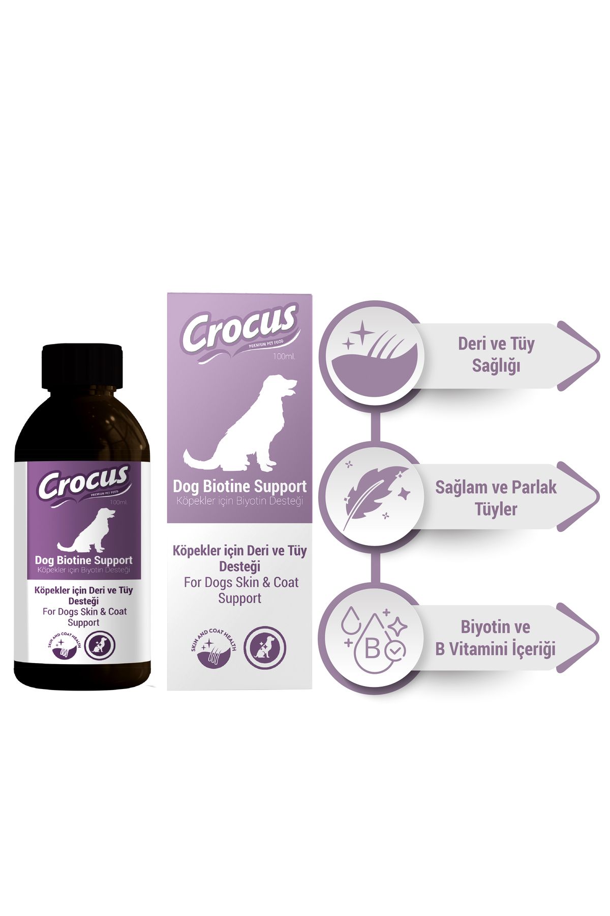 Crocus KÖPEK TÜY SAĞLIĞI DAMLASI 100 ML X 2 ADET YKTSN