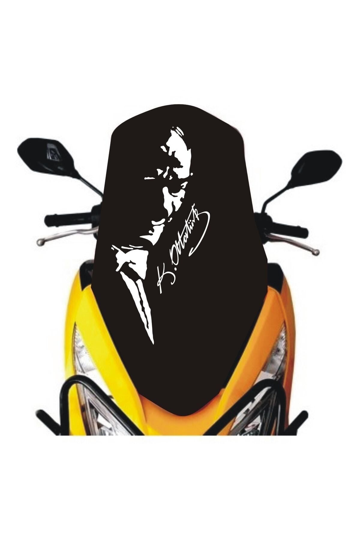 Dropcek eticaret Atatürk Tasarımlı yeni özel  motosiklet Sticker 29*16 Cm