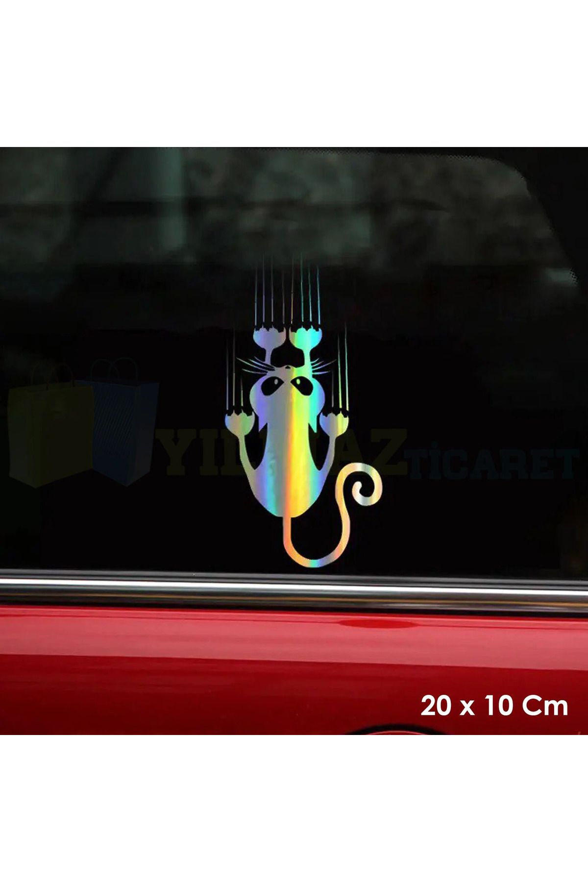 Home Tırmalayan Kedi yeni süper hologram Oto Sticker