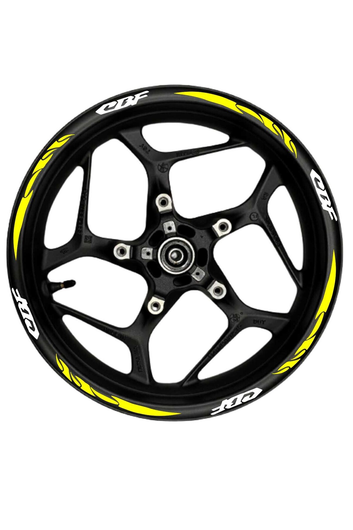 Averyn Cbf Beyaz yazılı sarı pençe şeritli