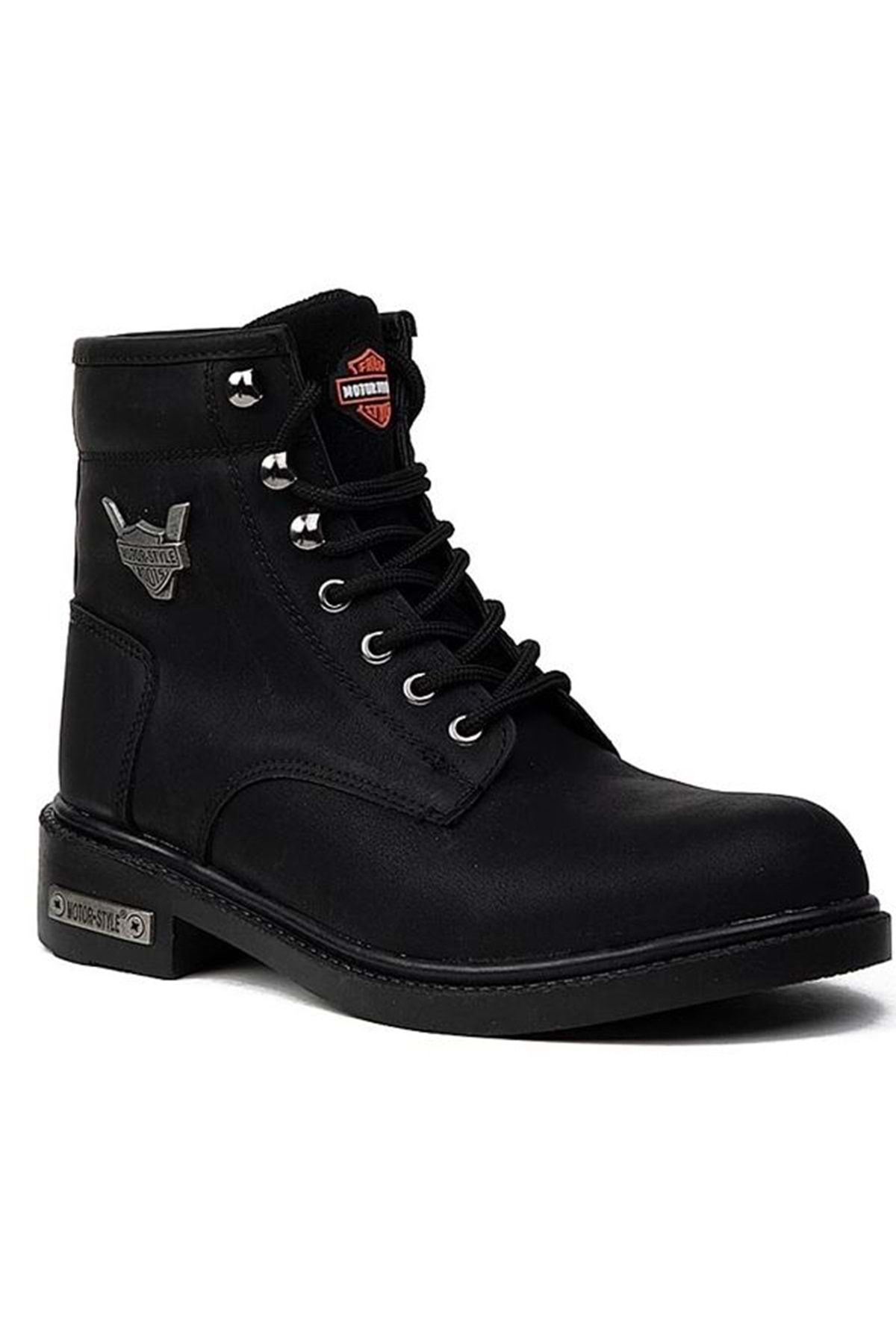 KOCAMANLAR Darkworld Harley Modeli Kışlık Kauçuk Taban Bot Unisex Postal Bot Siyah
