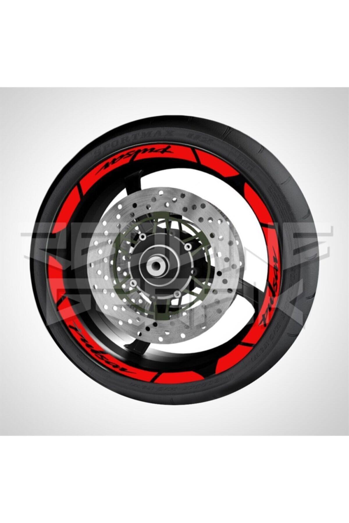 Hulyomer Hub yeni özel motosiklet Jant Şeridi Bajaj-Pulsar Uyumlu Siyah-Kırmızı Sağ-Sol/Ön-Arka