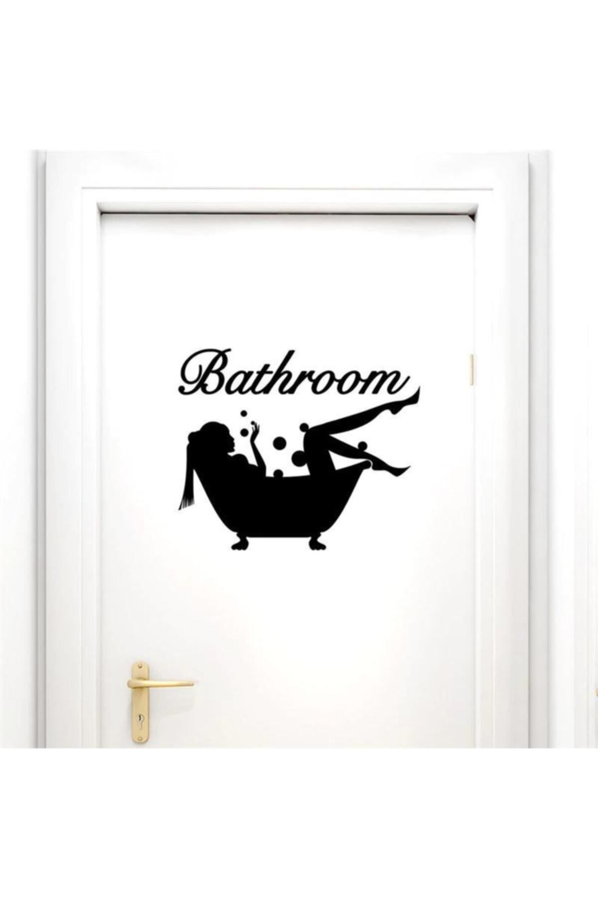 MLH STORE Kadın Figürlü Bathroom Banyo Sticker