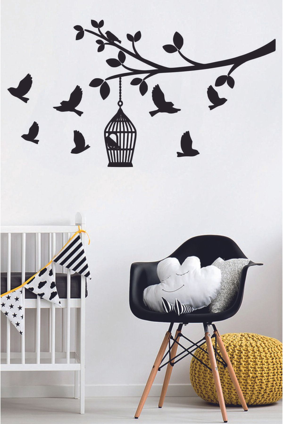 MLH STORE Kuşlar Duvar Sticker 110x60cm