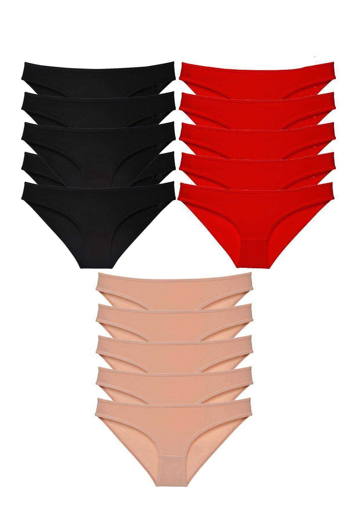 Pink Stil 15 adet Süper Eko Set Likralı Kadın Slip Külot 512 Pink Stil