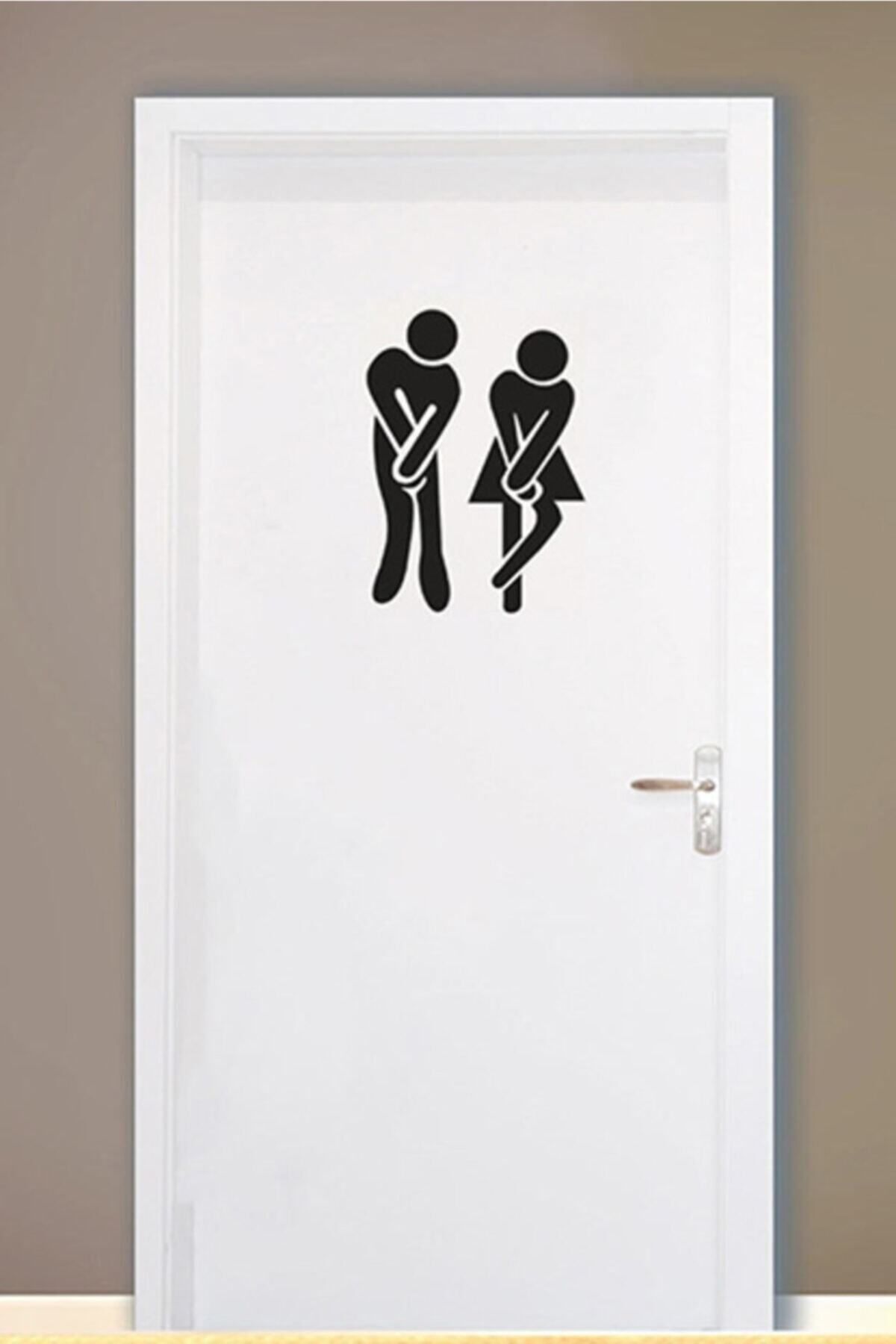 MLH STORE Dekoratif Tuvalet Banyo Sticker Duvar Etiket Kapı Sticker 18cmx12cm