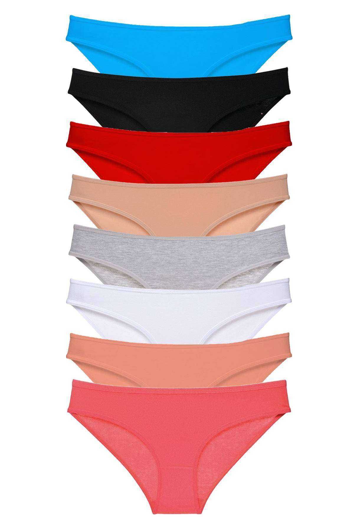 Royaleks 8 adet Süper Eko Set Likralı Kadın Slip Külot Set 2