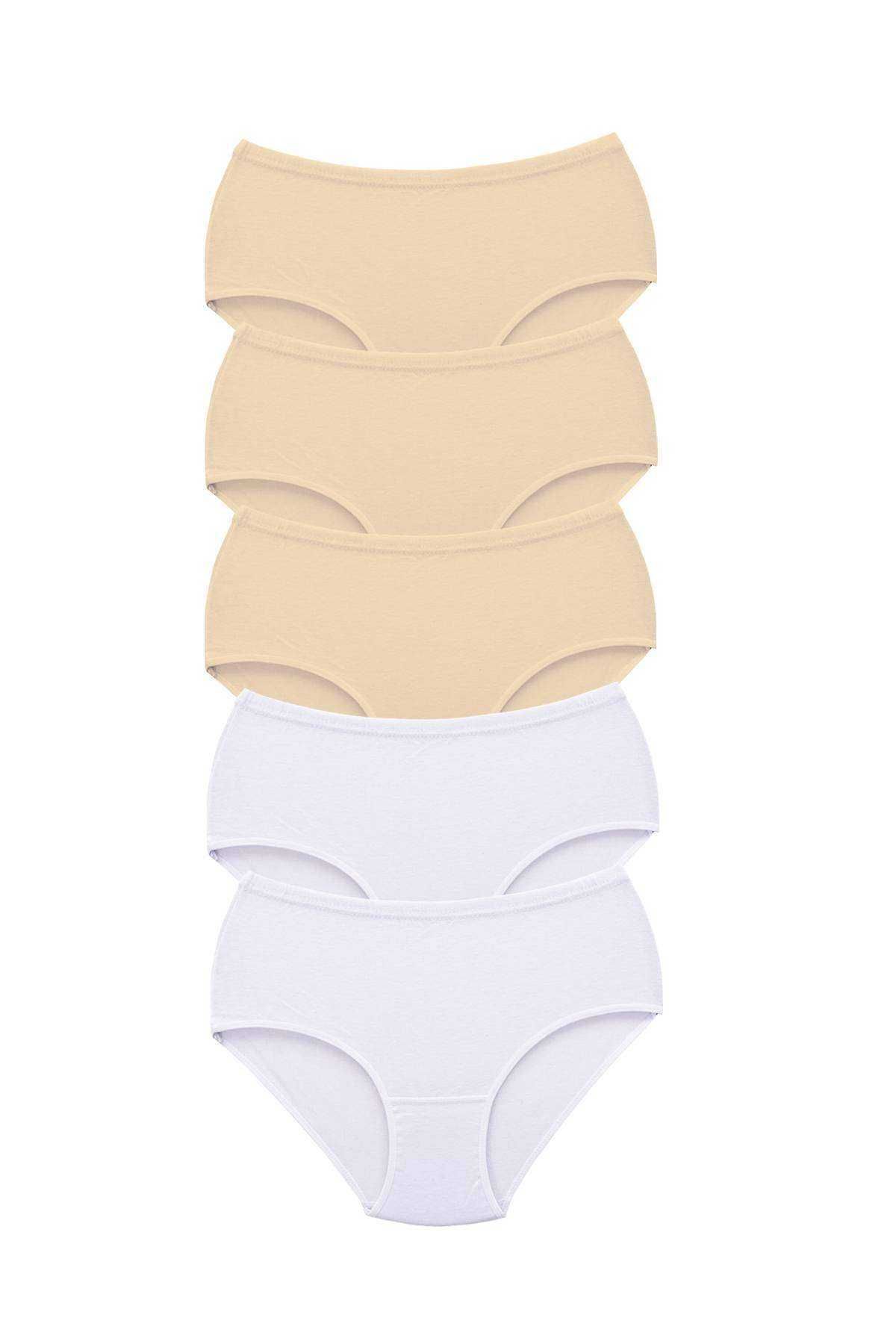 Pink Stil 5 Adet Tutku Kadın Yüksek Bel Bato Kalın Lastik Külot S10 Pink Stil