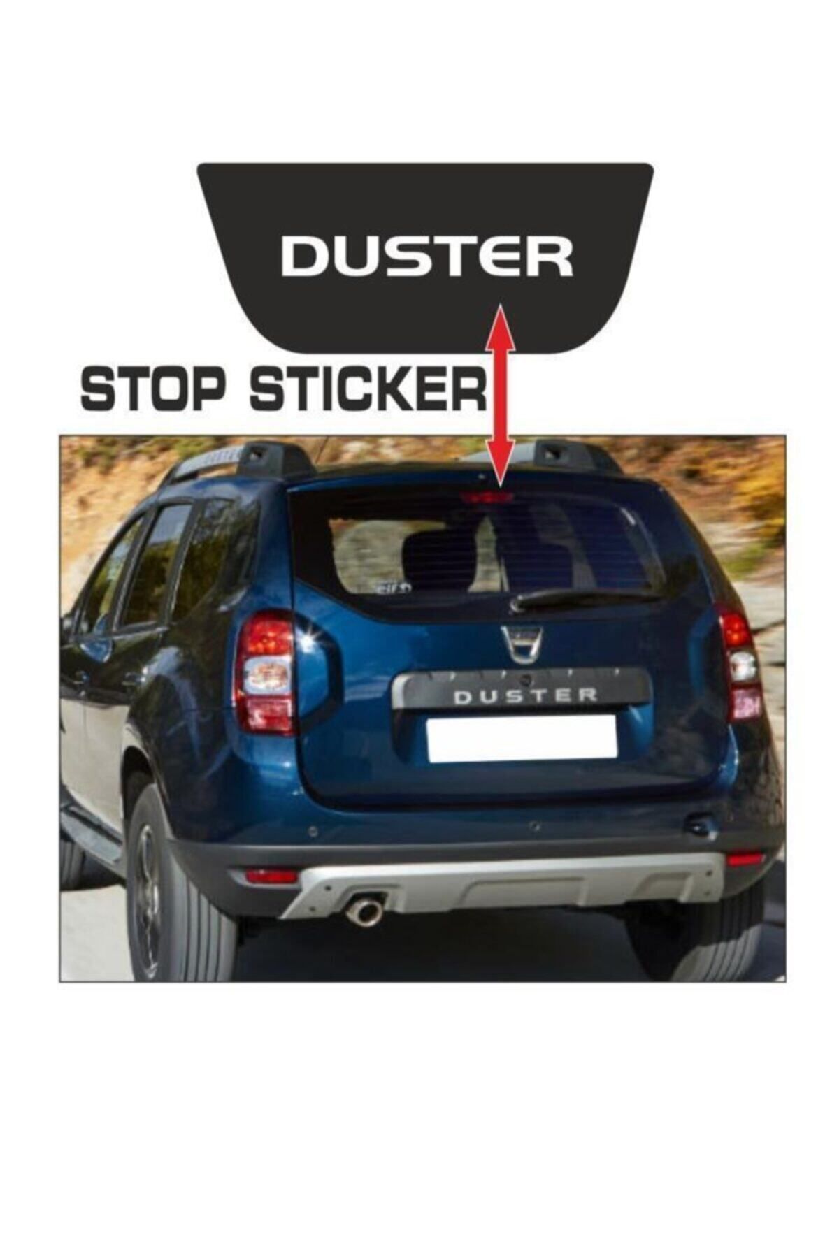 DesingONB Dacia Duster İçin özel yeni uyumlu Aksesuar Stop özel yeni sticker