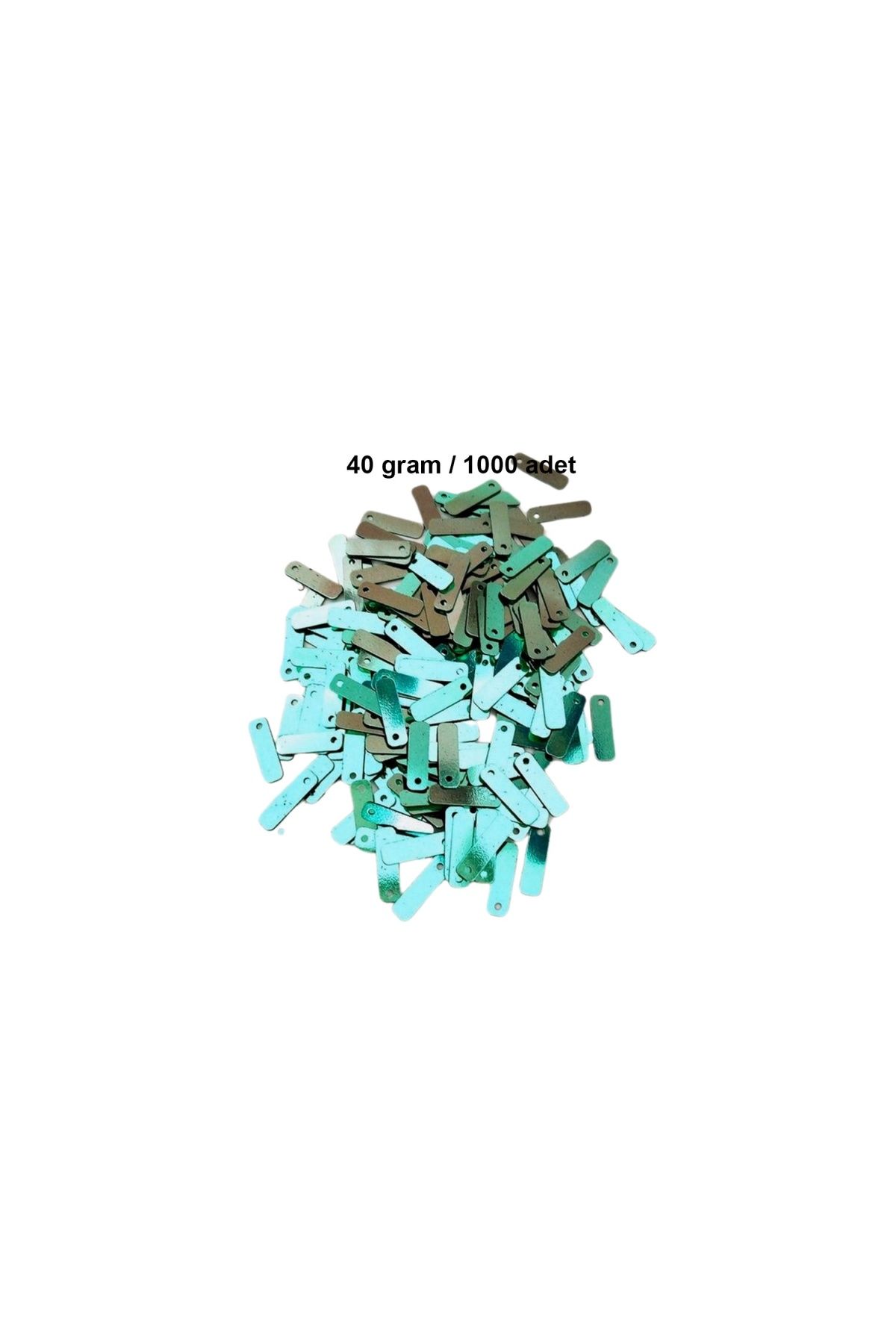 maarketim Yeşil 15 x 5 mm Dantel Oya Yazma Halhal Abiye Lazer Kesim Pul 1000 adet / 40 gram
