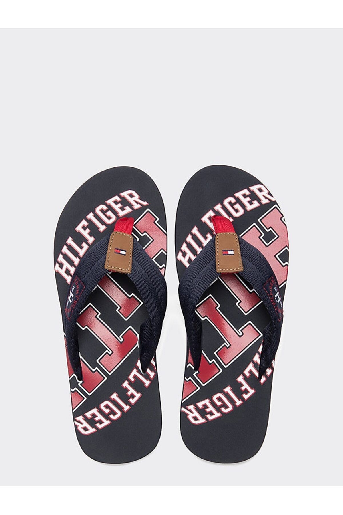 Tommy Hilfiger-Navy Blue Men's Slippers Fm0fm01369 403 Tommy Hilfiger Essential Th Beach Sandal Midnıgh 4