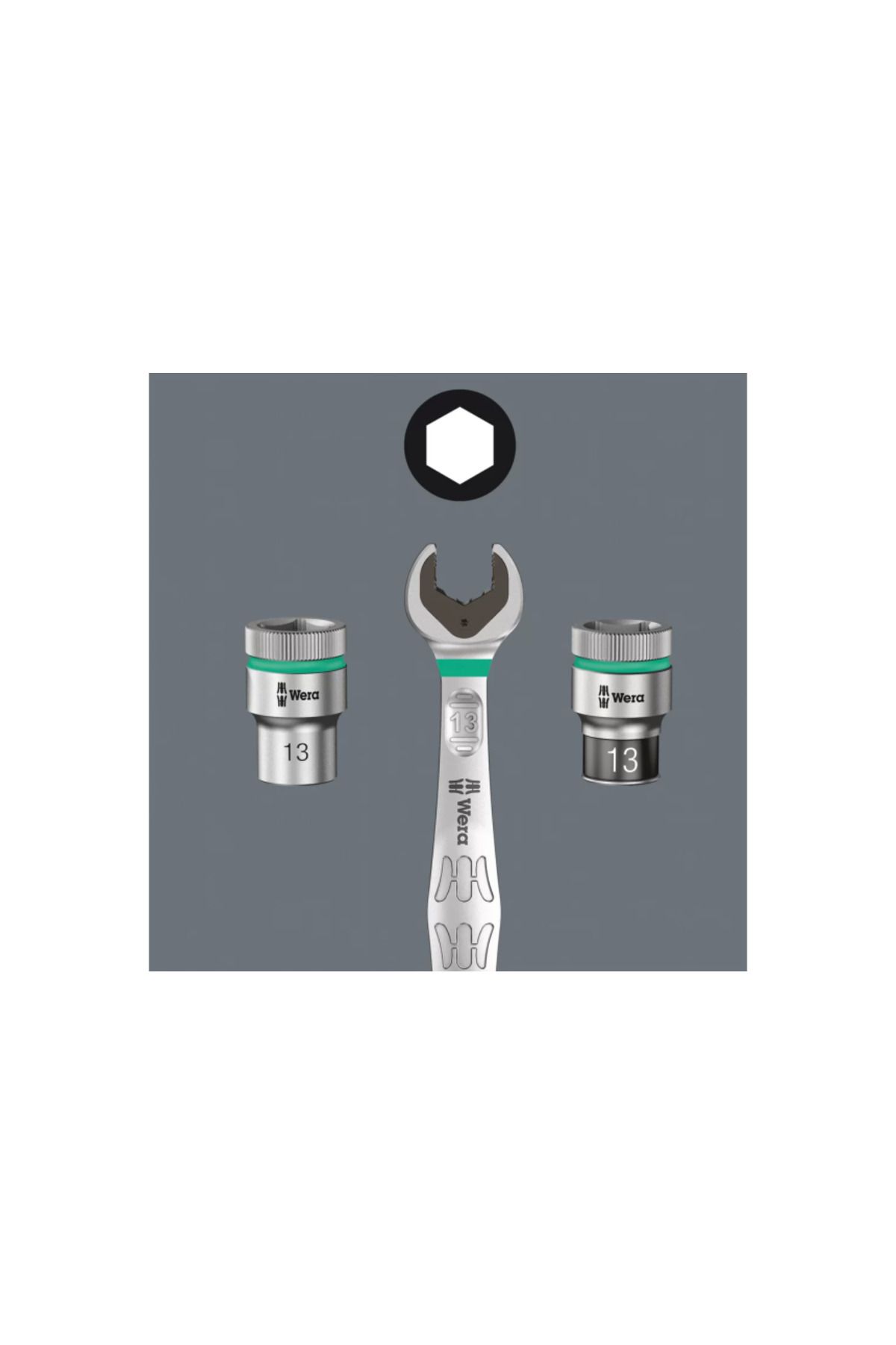 wera-8740 B Hf Hex-plus - 3/8" Socket, 1/4"x107mm,05003090001 5