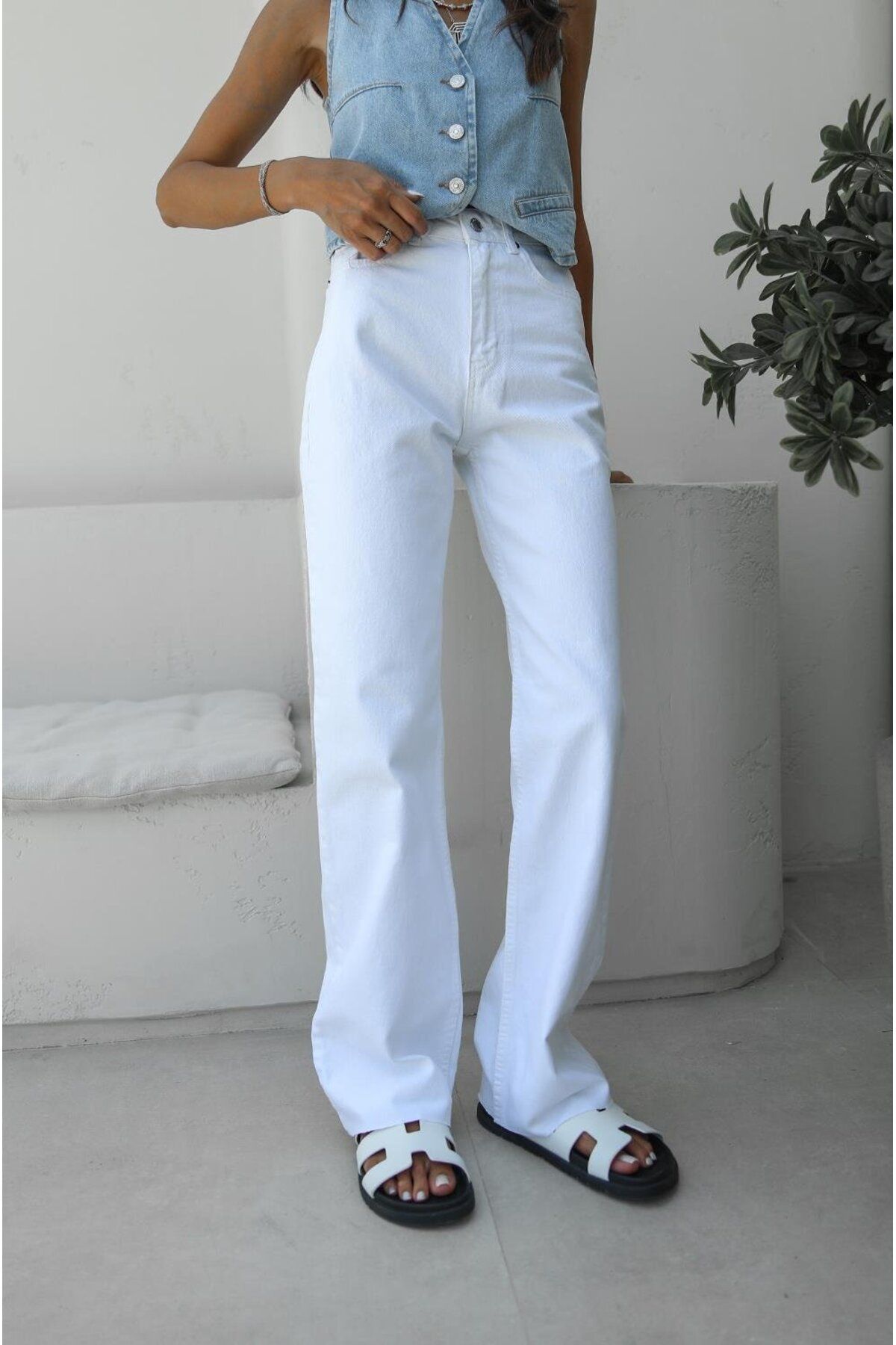 Havoş-Ecru Straight Jean 3
