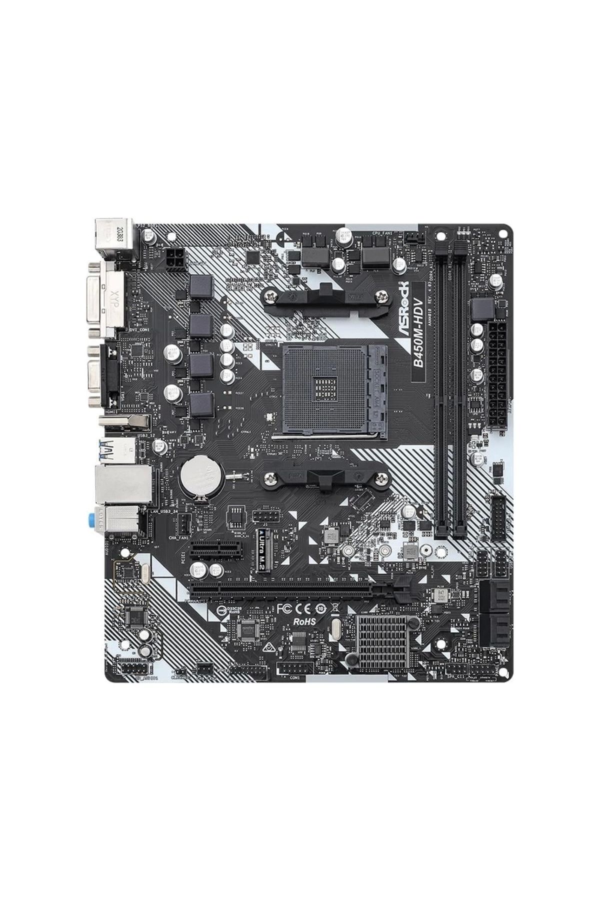 ASROCK-اللوحة الأم B450m-hdv R4.0 Matx Am4 - M.2 2