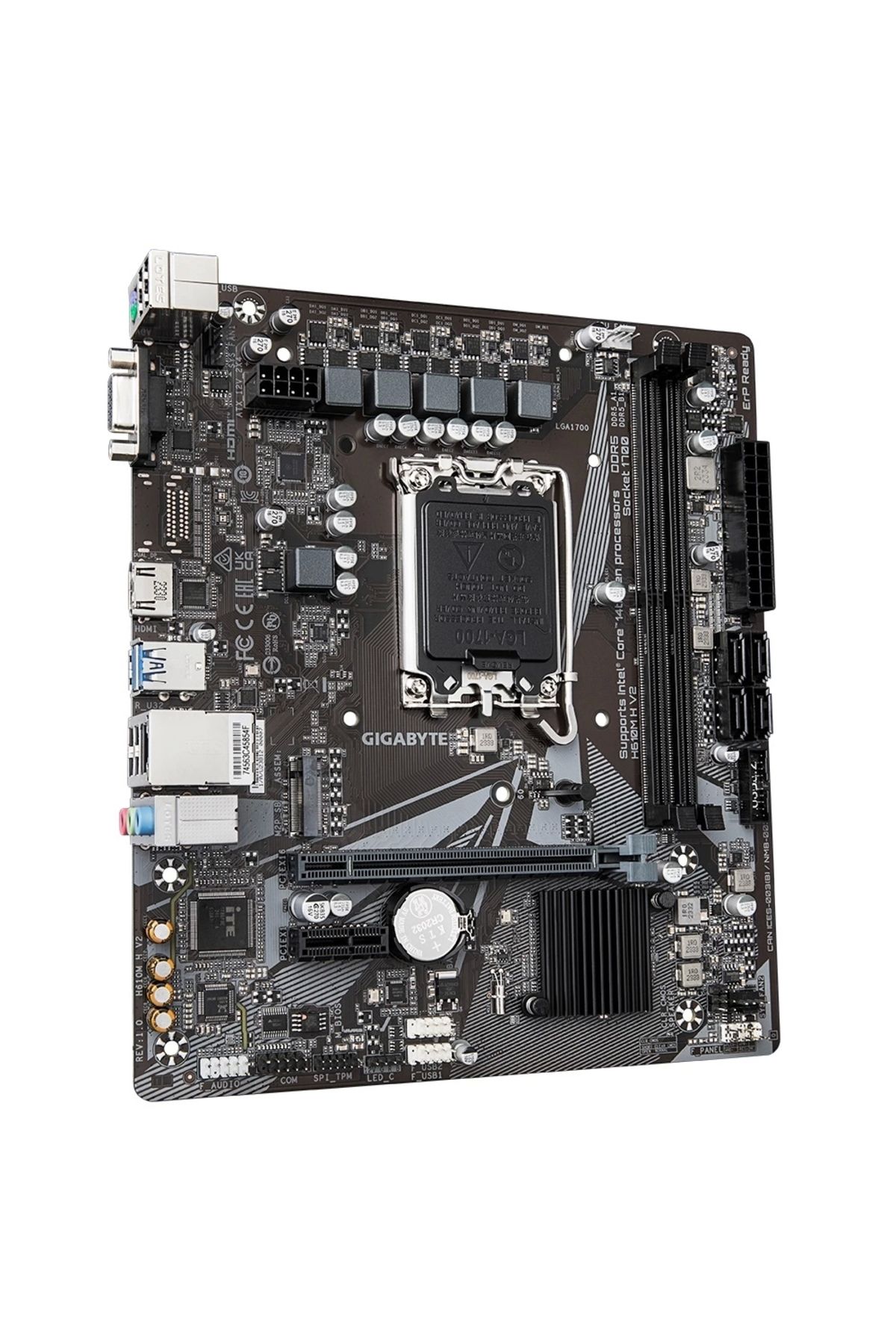Gigabyte-اللوحة الأم للألعاب H610m-h V2 Ddr5 Intel H610 مقبس 1700 Ddr5 5600mhz Matx 3