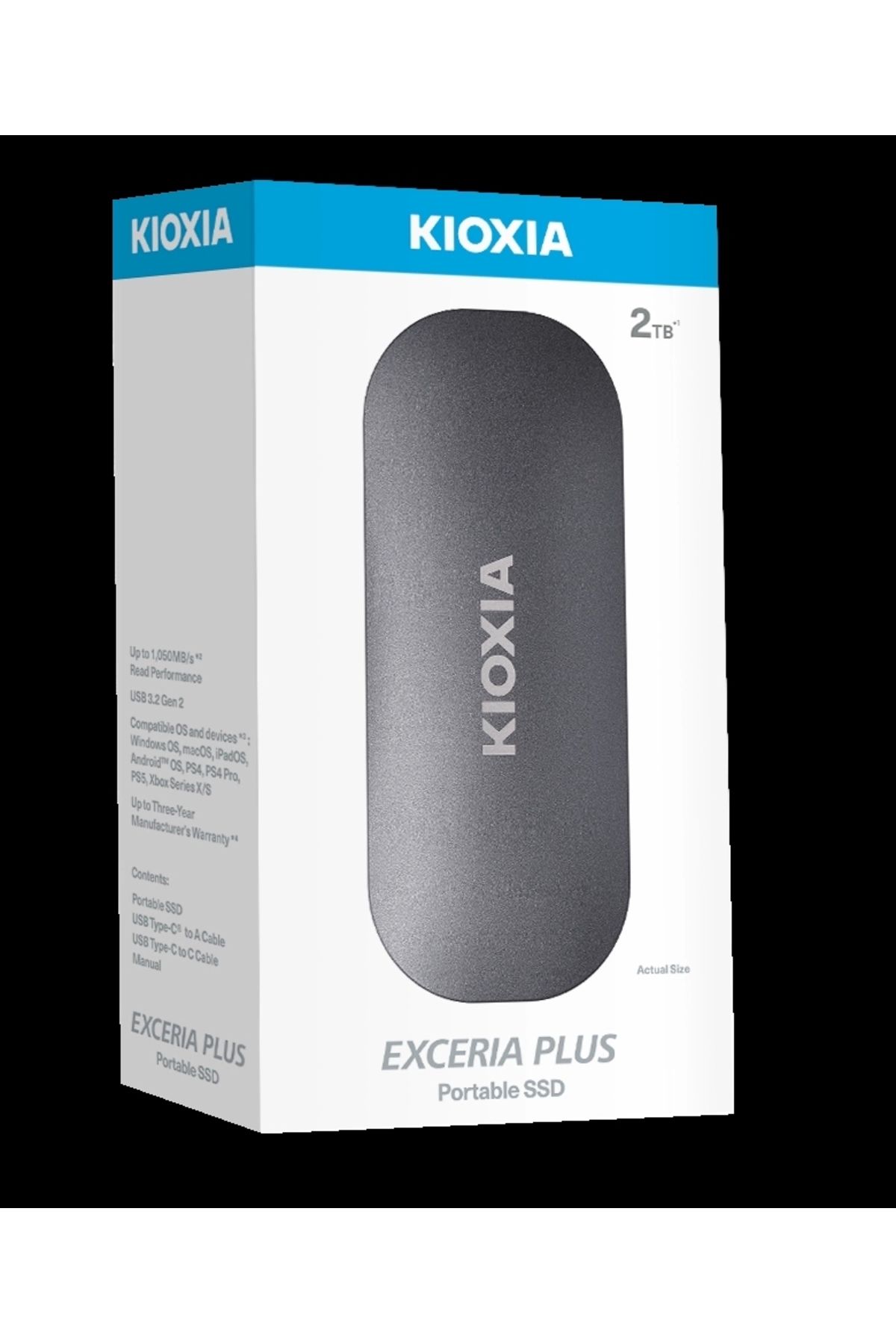 Kioxia 2tb Excerıa Plus G2 Usb 3.2 1050/1000 Mb/s Lxd10s002tg8