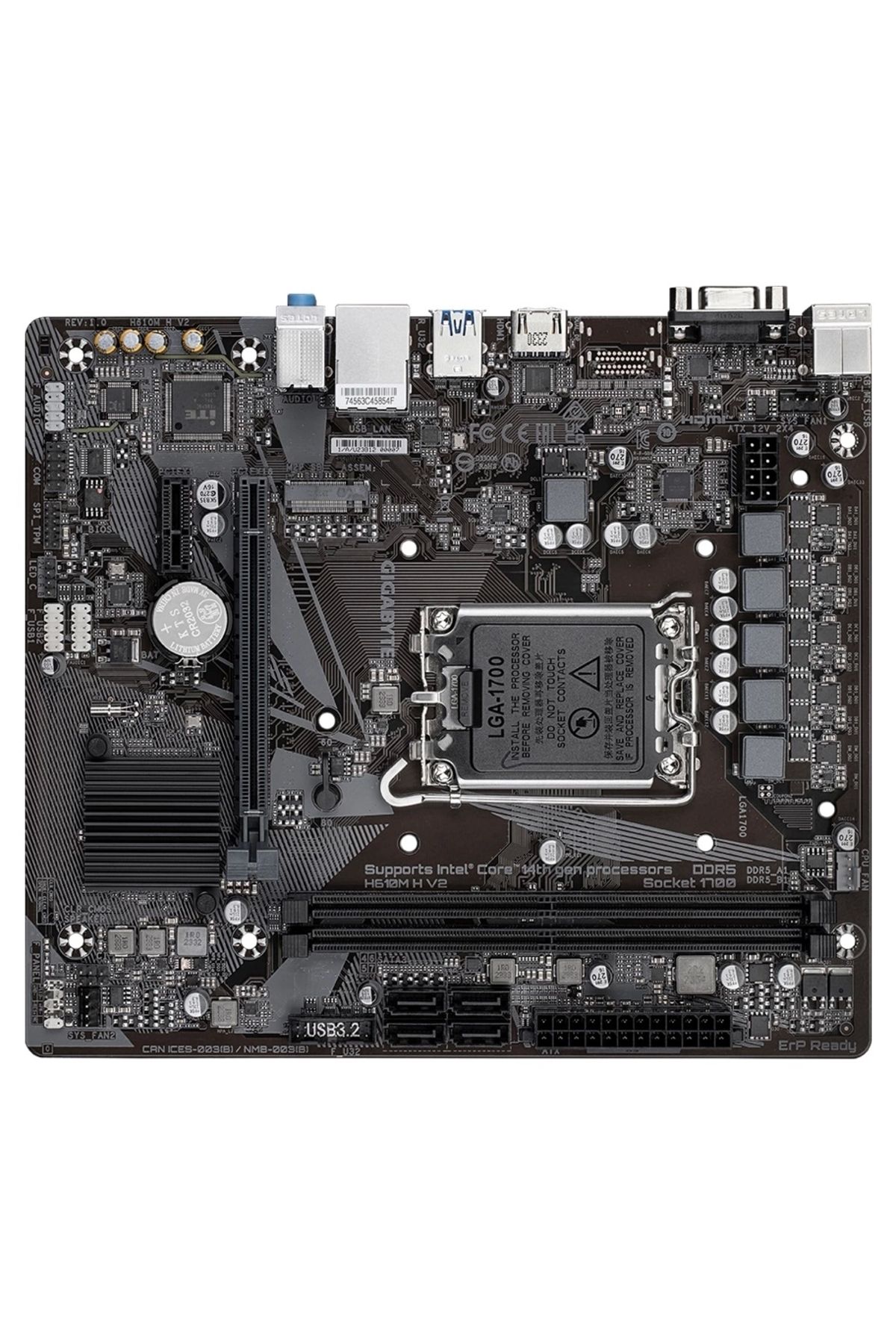 Gigabyte-اللوحة الأم للألعاب H610m-h V2 Ddr5 Intel H610 مقبس 1700 Ddr5 5600mhz Matx 4