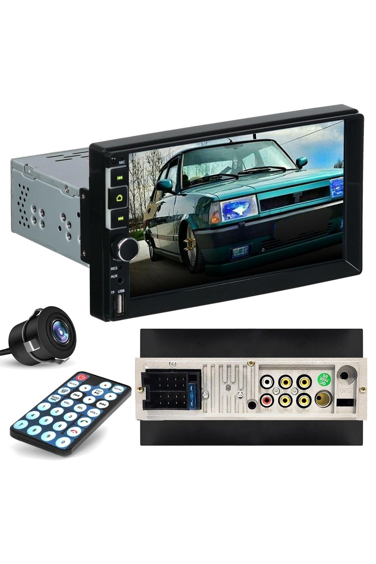 Twogo Dextel Double Teyp 7 Geri Görüş Kamerası Dahil. Mirrorlink Bt/usb/sd/aux/fm Tofas Seri Dogan 4x50w