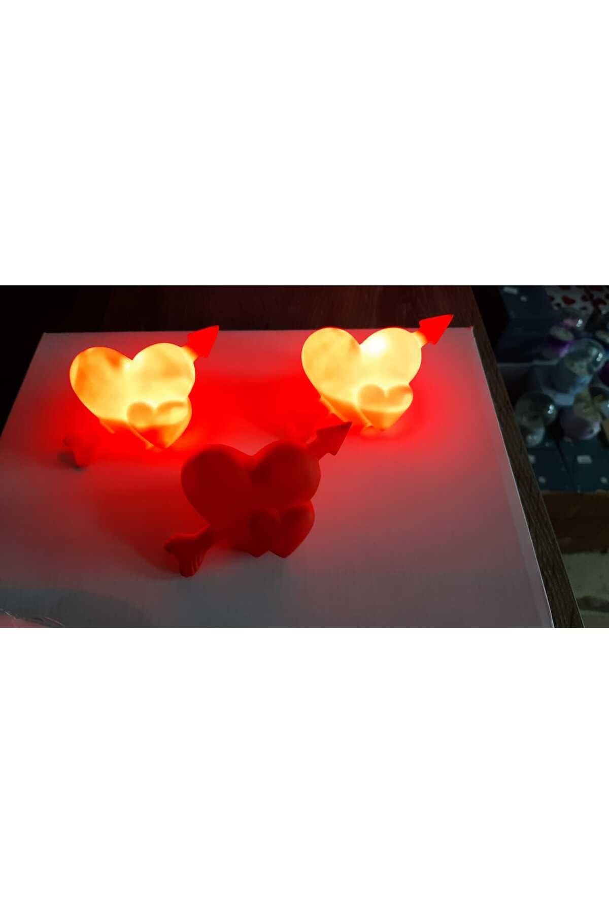 Serero Kalp Işık 12'Li Led Aydınlatma Dekoratif Hediyelik