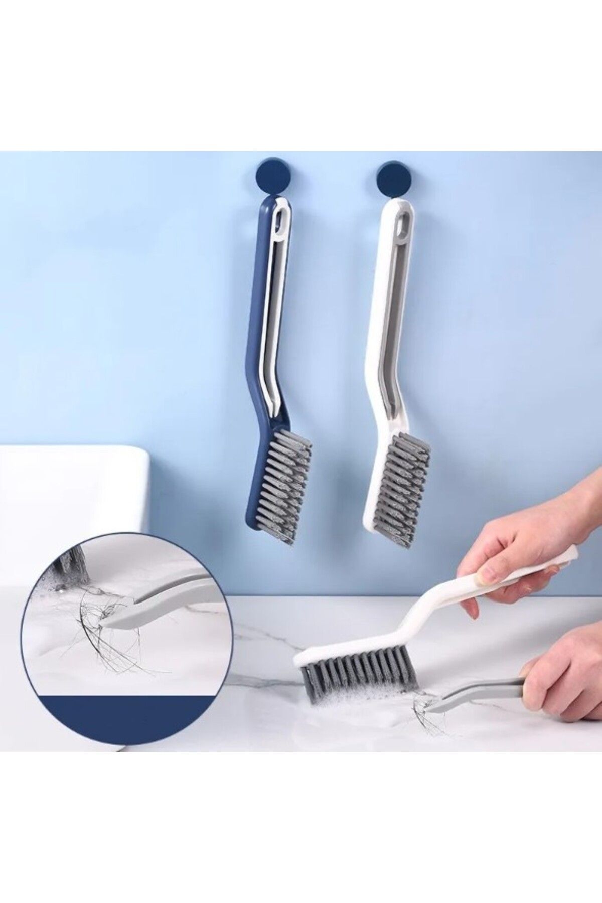 BAZAARİO Banyo Mutfak Temizlik Fırçası Cımbızlı