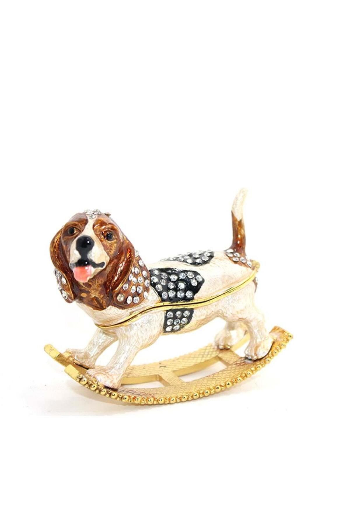 BAZAARİO Taşlı Tekli Köpek Biblo