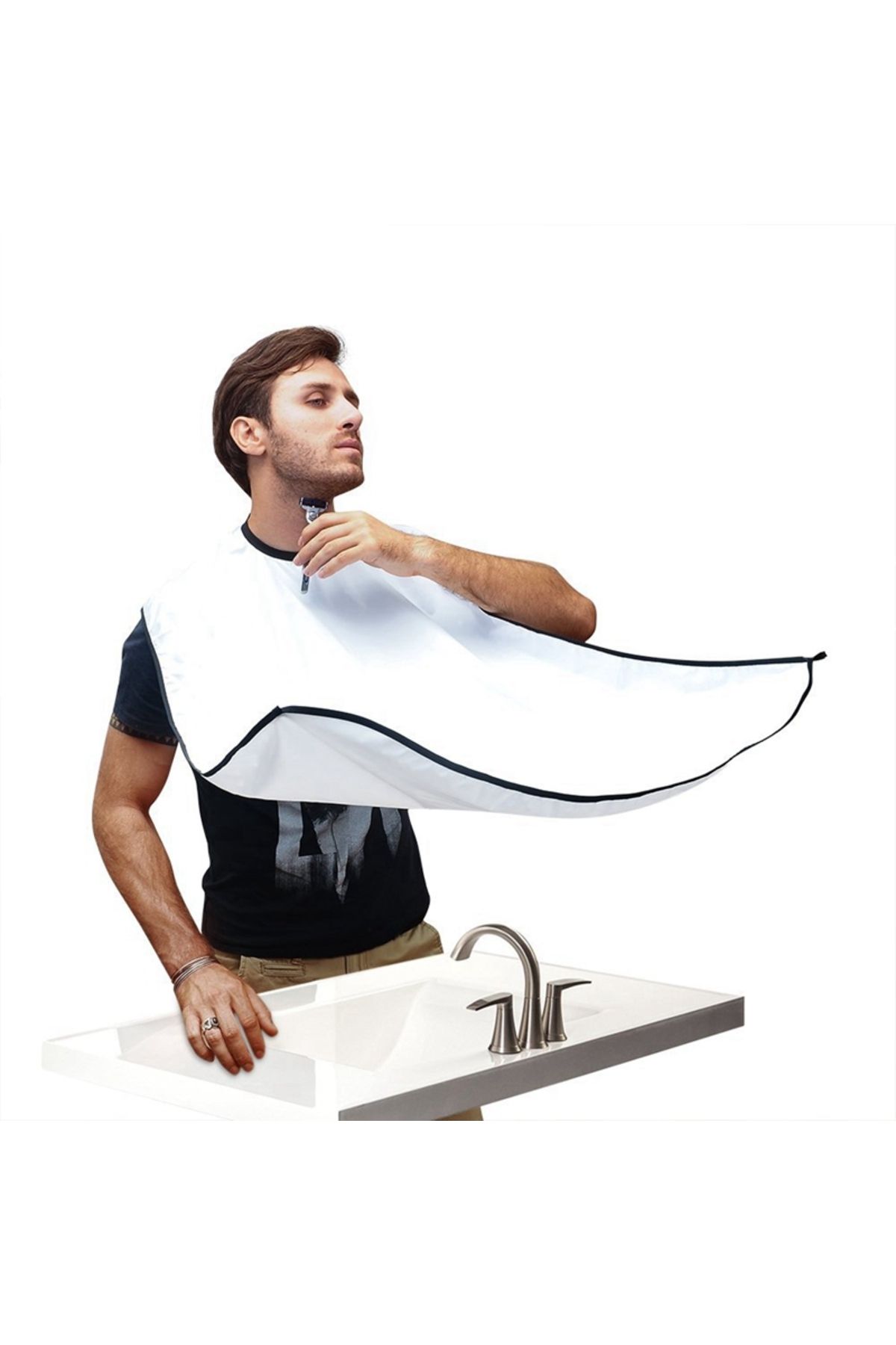 mikudesign Pratik Sakal Kesme Örtüsü - Beyaz