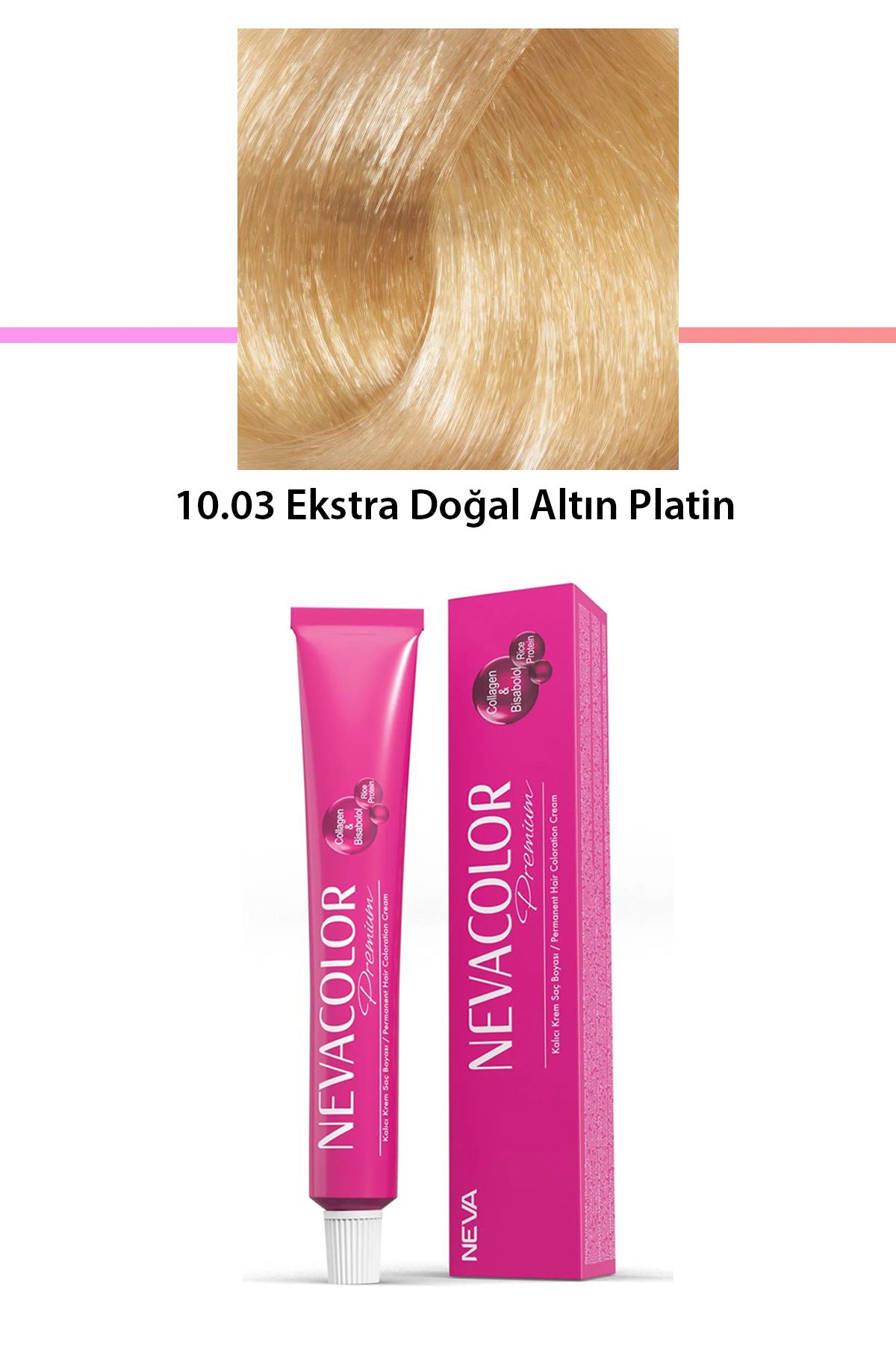 edikli store Premium 10.03 Ekstra Doğal Altın Platin - Kalıcı Krem Saç Boyası 50 g Tüp