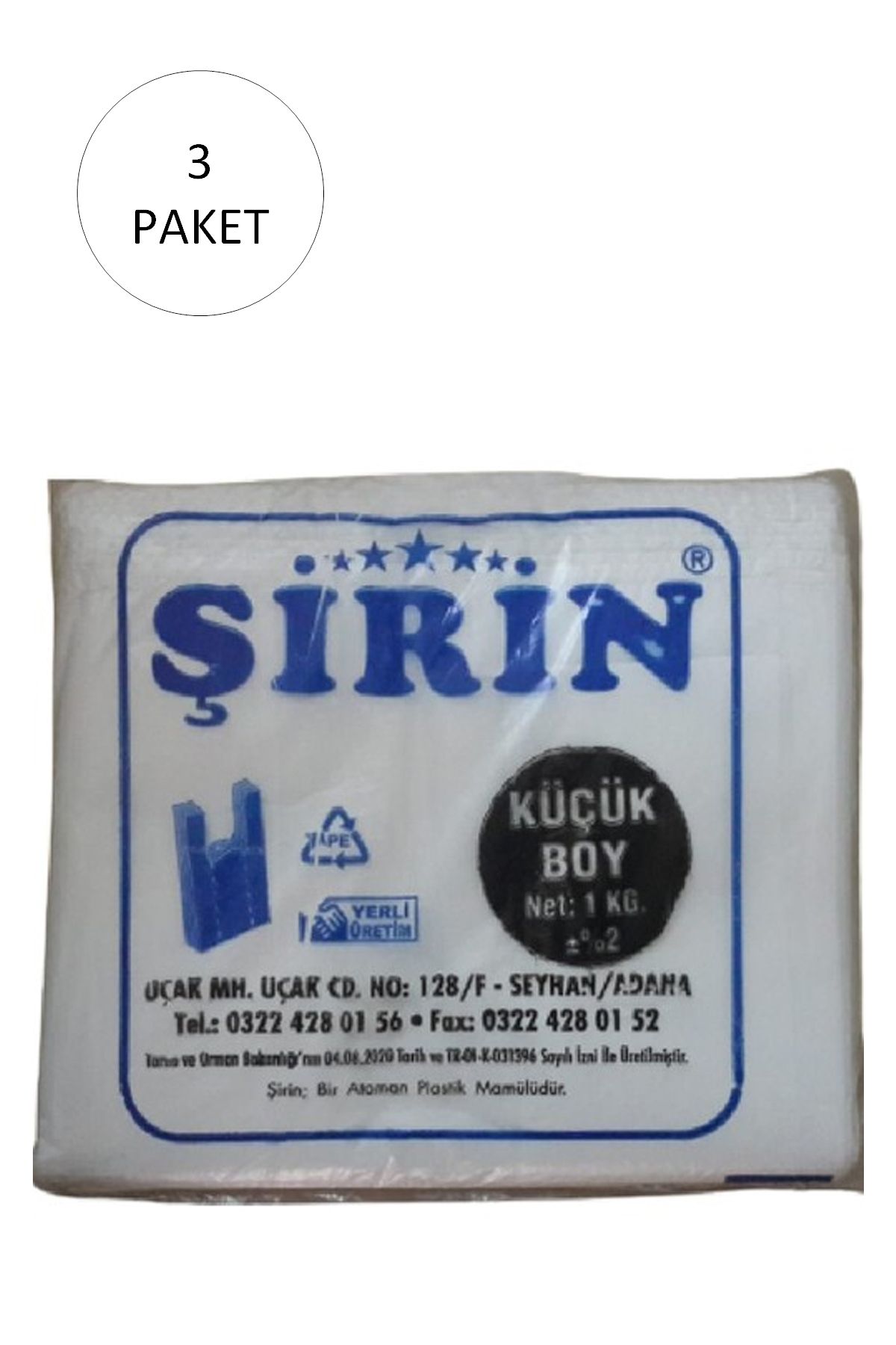 ChicAura Beyaz Kalın Atlet Poşet Küçük Boy 25x45 Cm 1 Kg 3 Paket (Takriben 330 Adet)