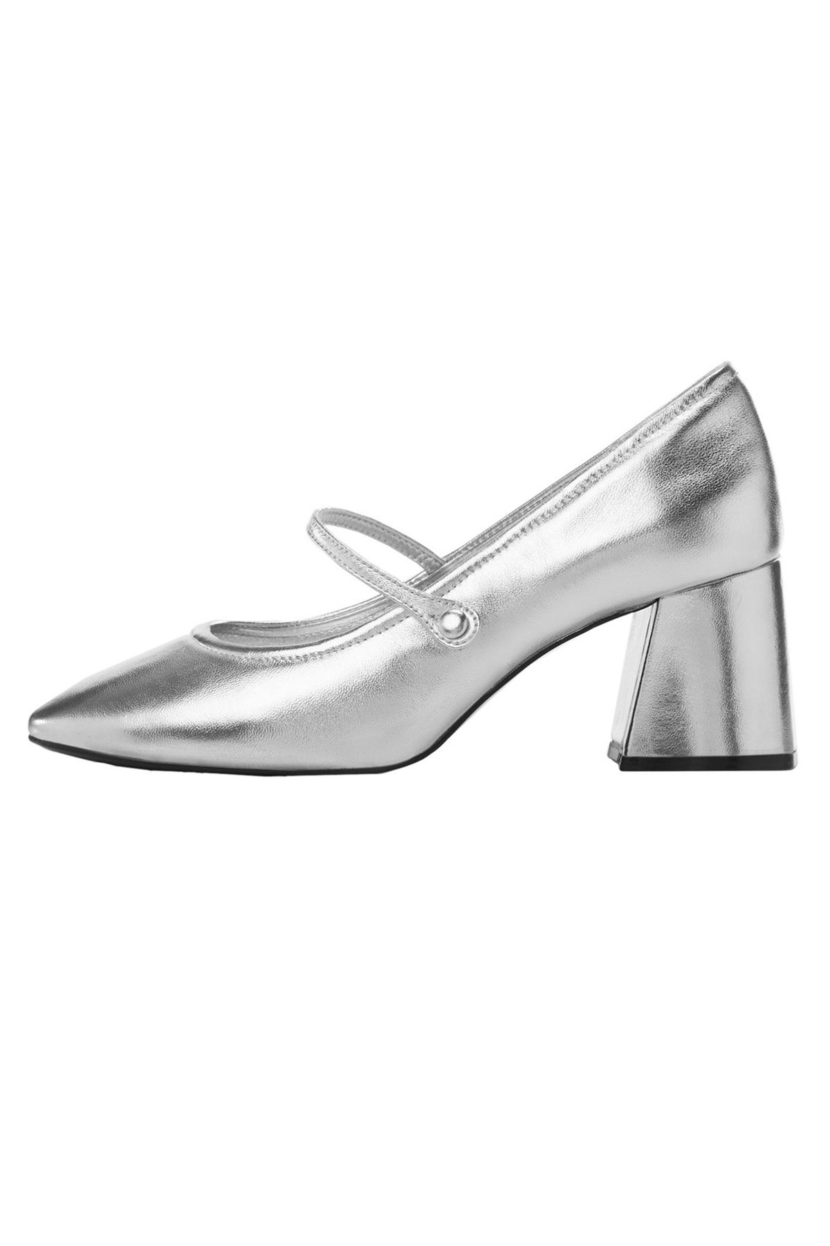 MANGO-Metallische Lederschuhe 4