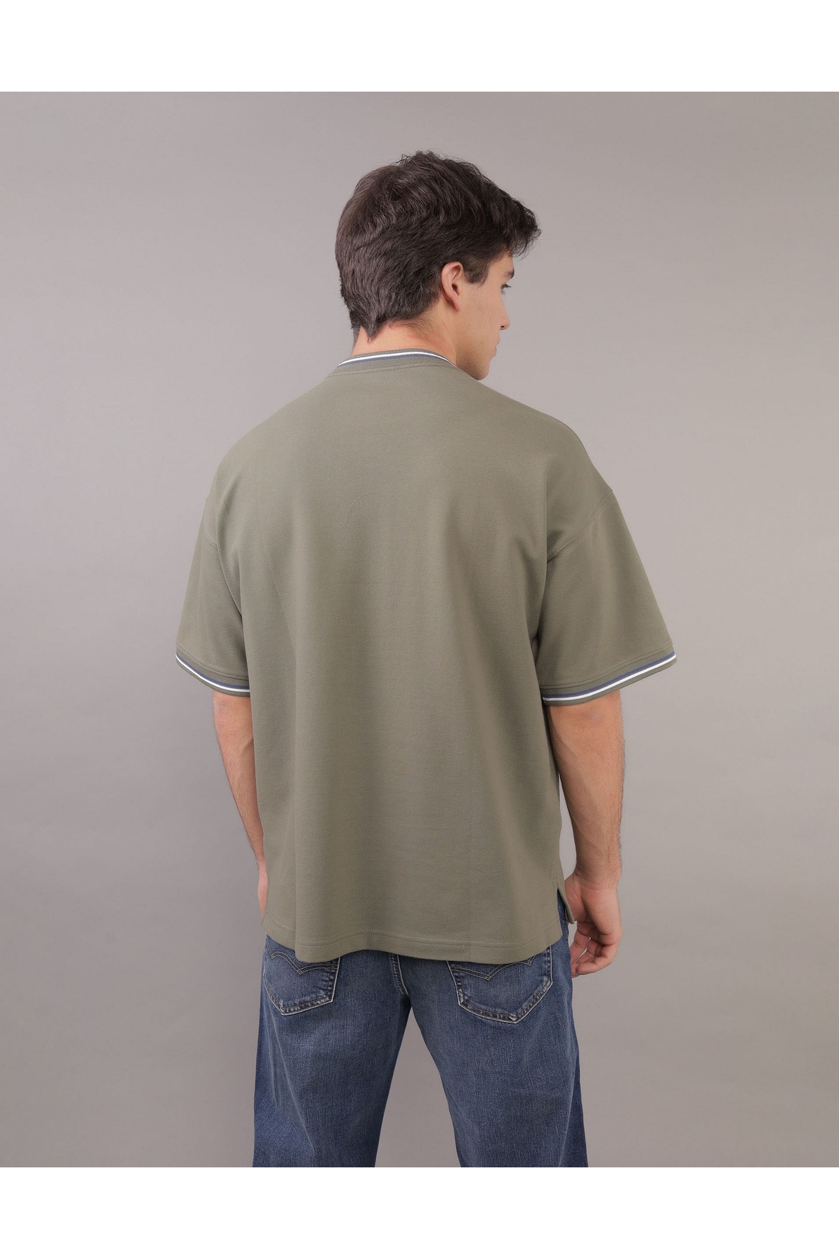 American Eagle Ae Flex Piq Oversize TShirt U11643896342 Trendyol