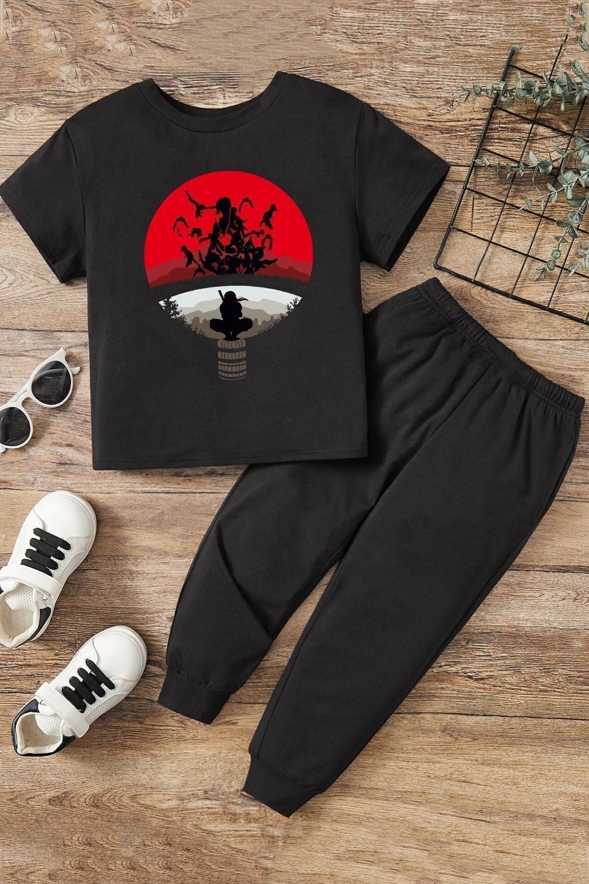 uyguntarz Set De Trening Itachi Uchiha Pentru Copii Unisex - 9–10 years