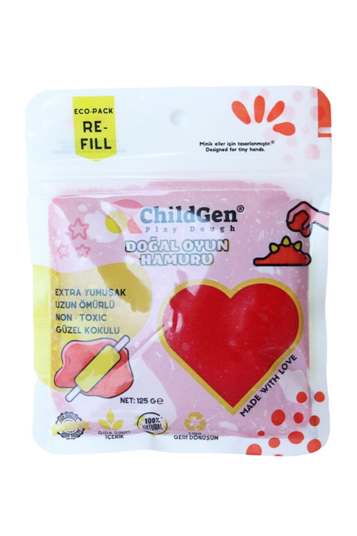Natural Playdough - Red Vacuum Cartridge Pack