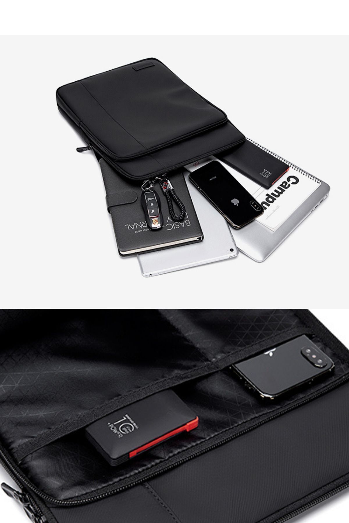 Golden Wolf  13,3" Iç Organizerli Suya Dayanıklı Laptop Çantası 6306-twill Pu Coating - Görsel 4