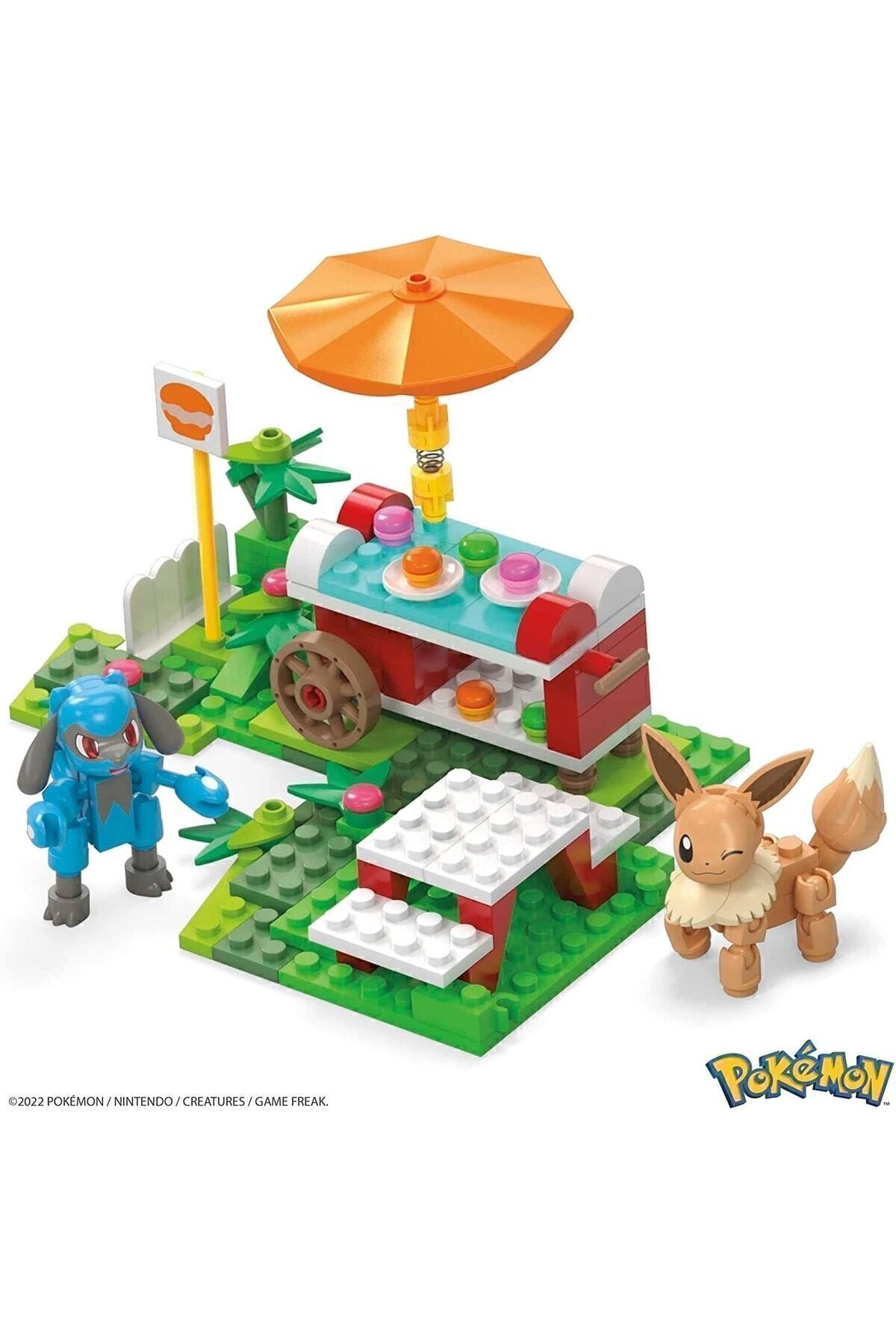 Mega Construx-Pokemon Builder Picnic Toy Building Set Eevee And Riolu Figures Block Making Lego Game 6