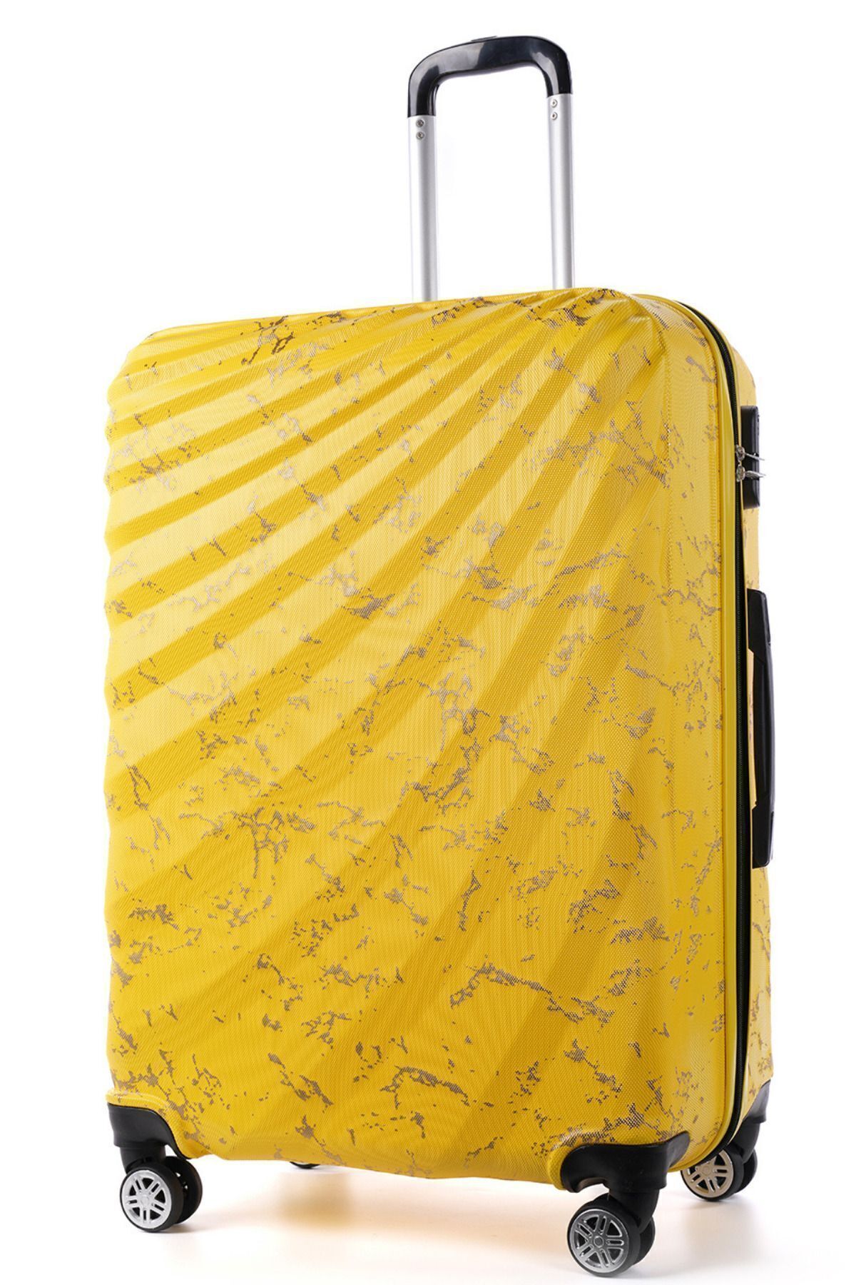 Wexta Wx-300 Baskılı Sarı Büyük Boy Valiz