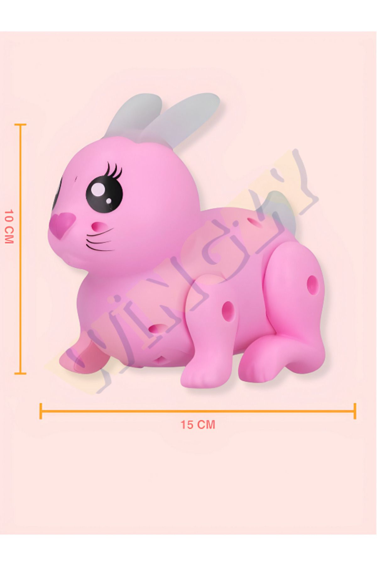 Wingzy Sesli ve Işıklı Sevimli Hareketli Tavşan 13 Cm Sesli Müzikli Hareketli Kuyruklu Tavşan fotoğrafı 6 (önizleme)