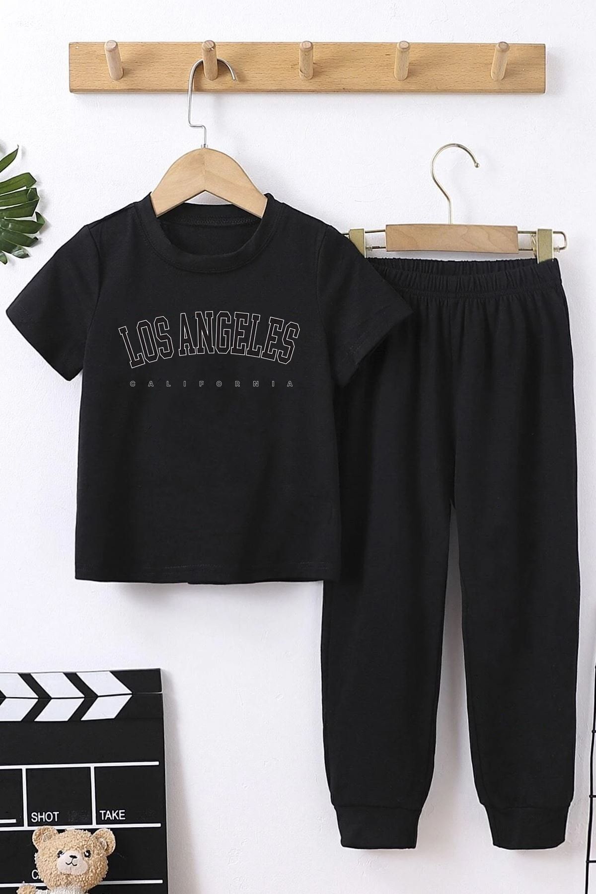 uyguntarz Zestaw Dresów Modelujących Sylwetkę Z Nadrukiem Los Angles First – Dla Dzieci Unisex - 7-8