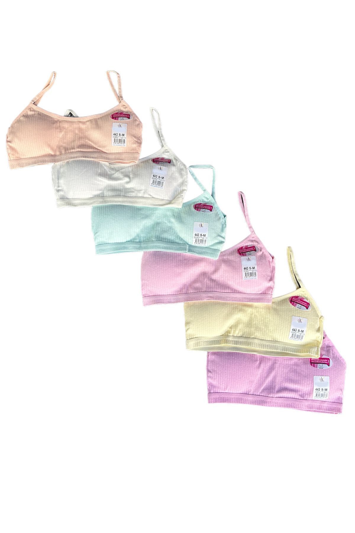 Dondeza-Set de 6 sutien de antrenament pentru bustieră cu bretele din velur pentru femei Dondeza 5