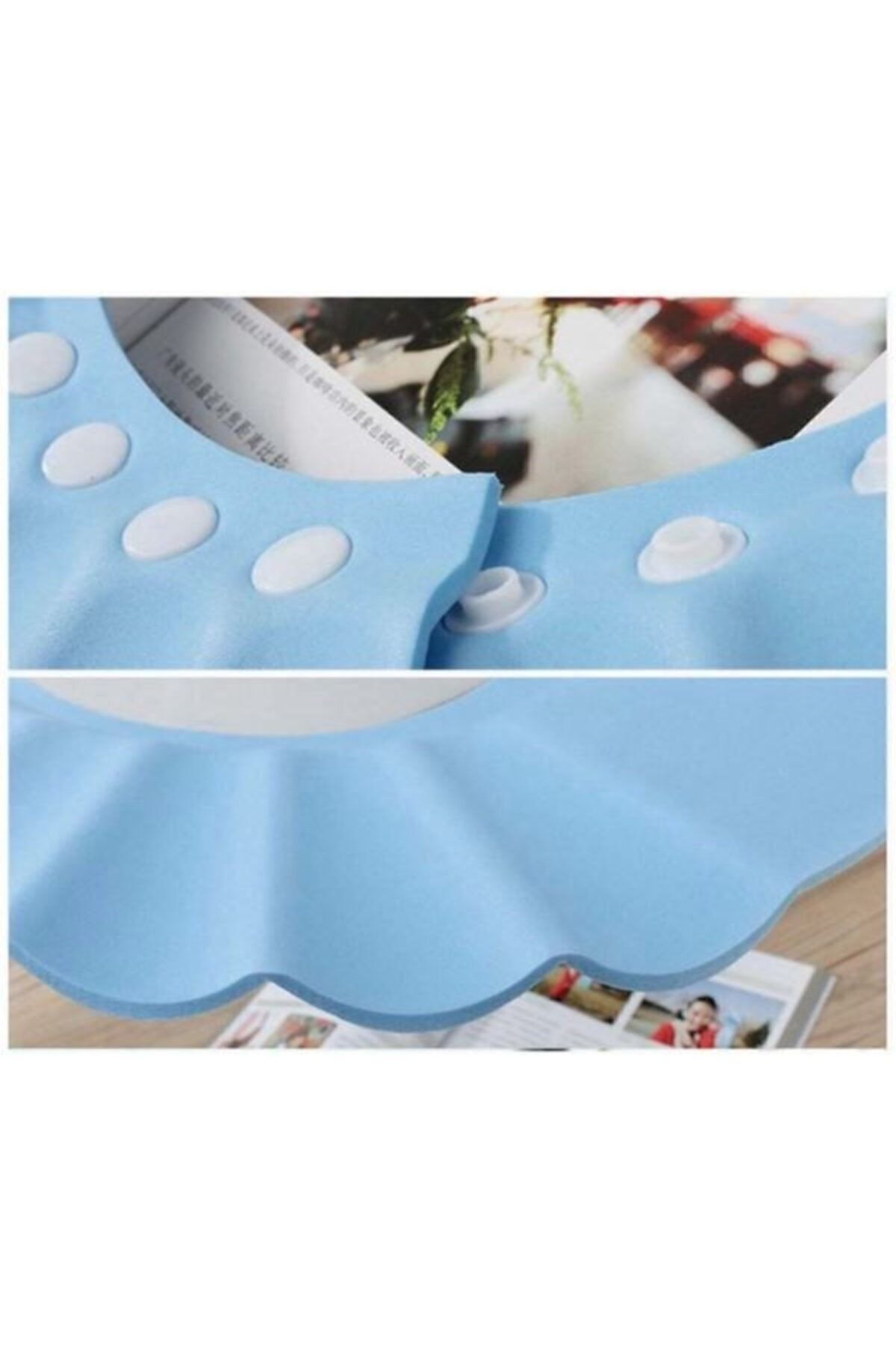 FırsatYeri Bebekler Için Banyo Şapkası Göz Koruyucu Su Sabun ;kaçması Önleyici Kulaklıklı fotoğrafı 3 (önizleme)