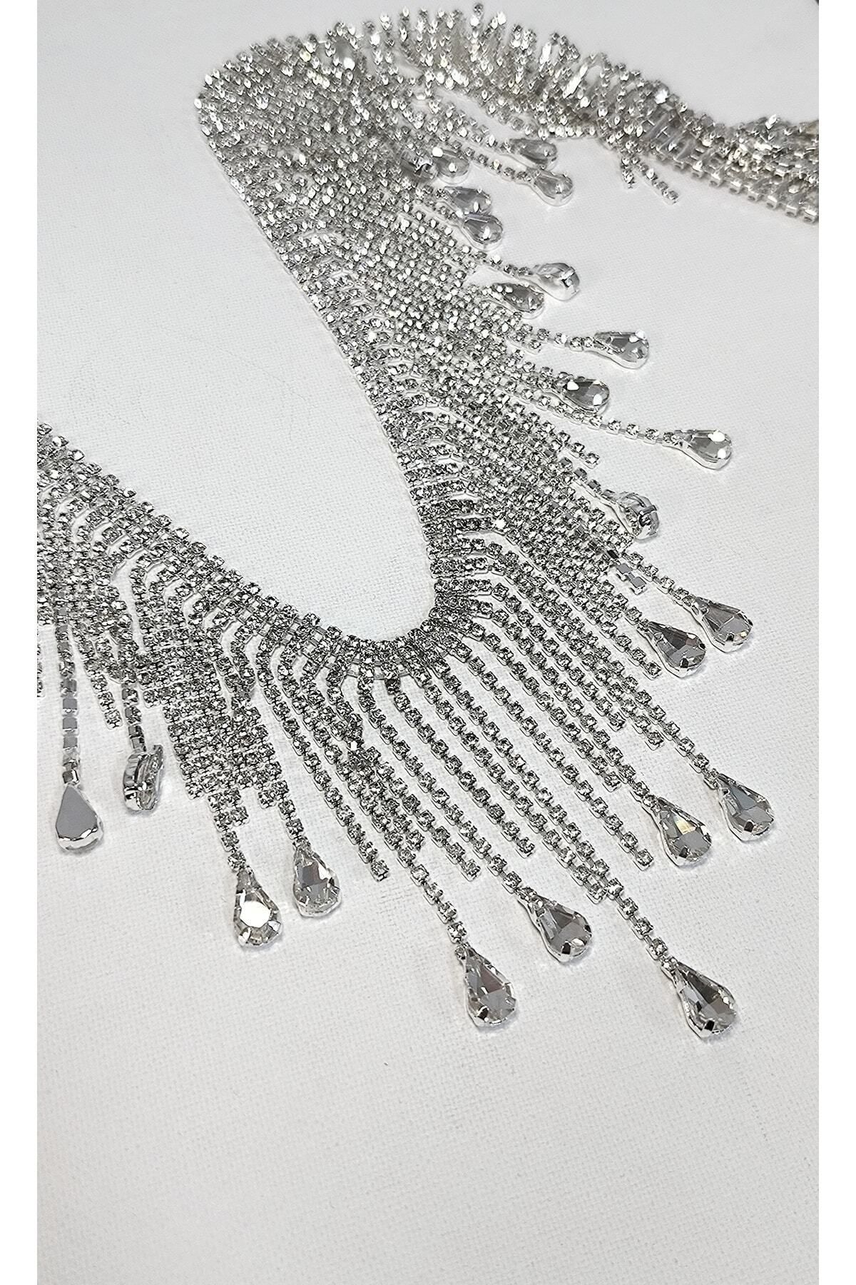 SPECIAL CRYSTAL DROP GEM CHAIN FRINGE STRIP