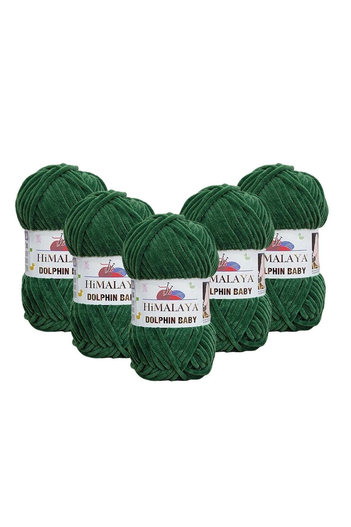 Dolphin Baby Velvet Rope 5-Pack 80360 Bitter Green 100 g 120 m