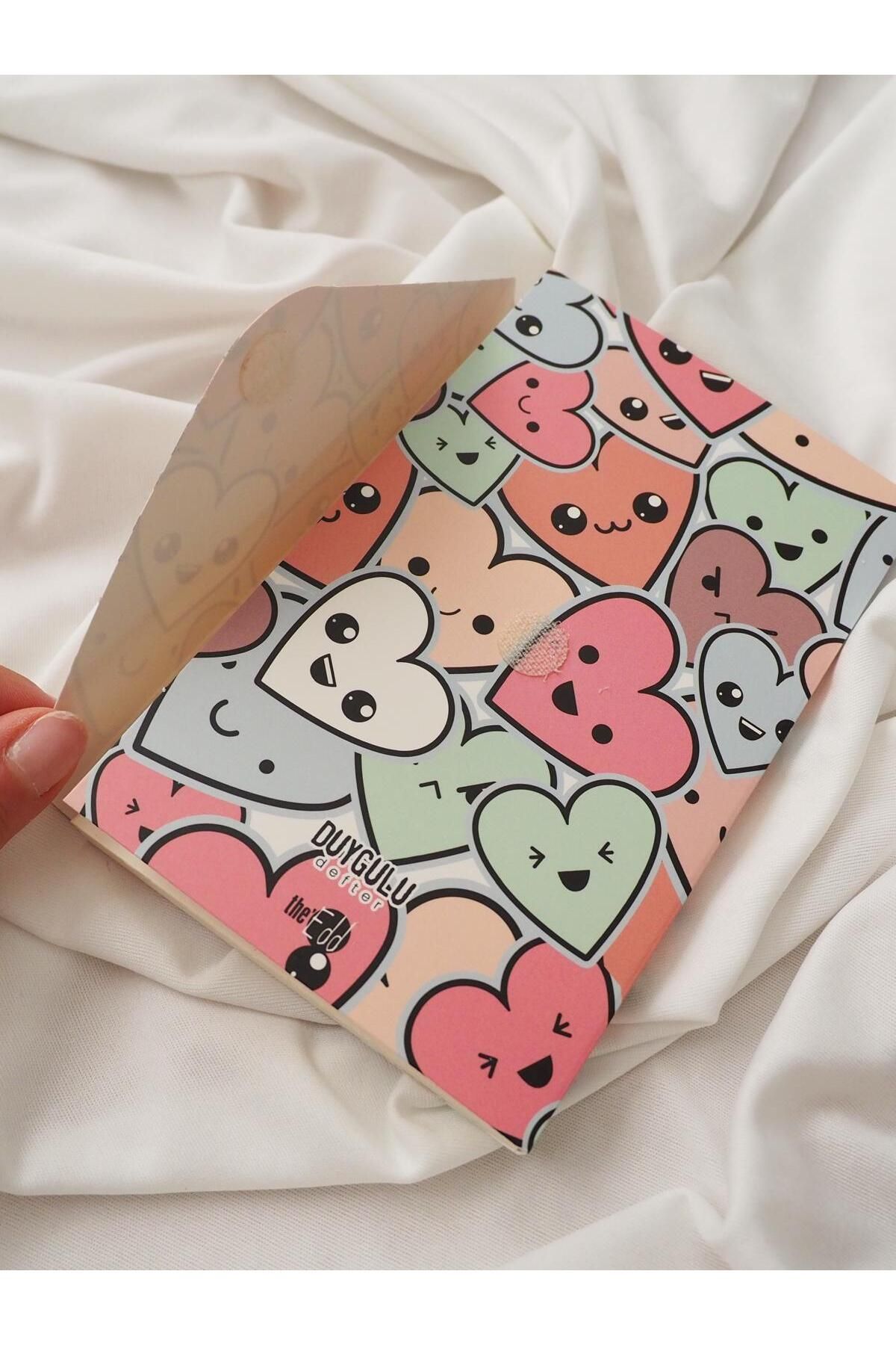Planet Butik-Cute Hearts Notebook with Envelope Design 2