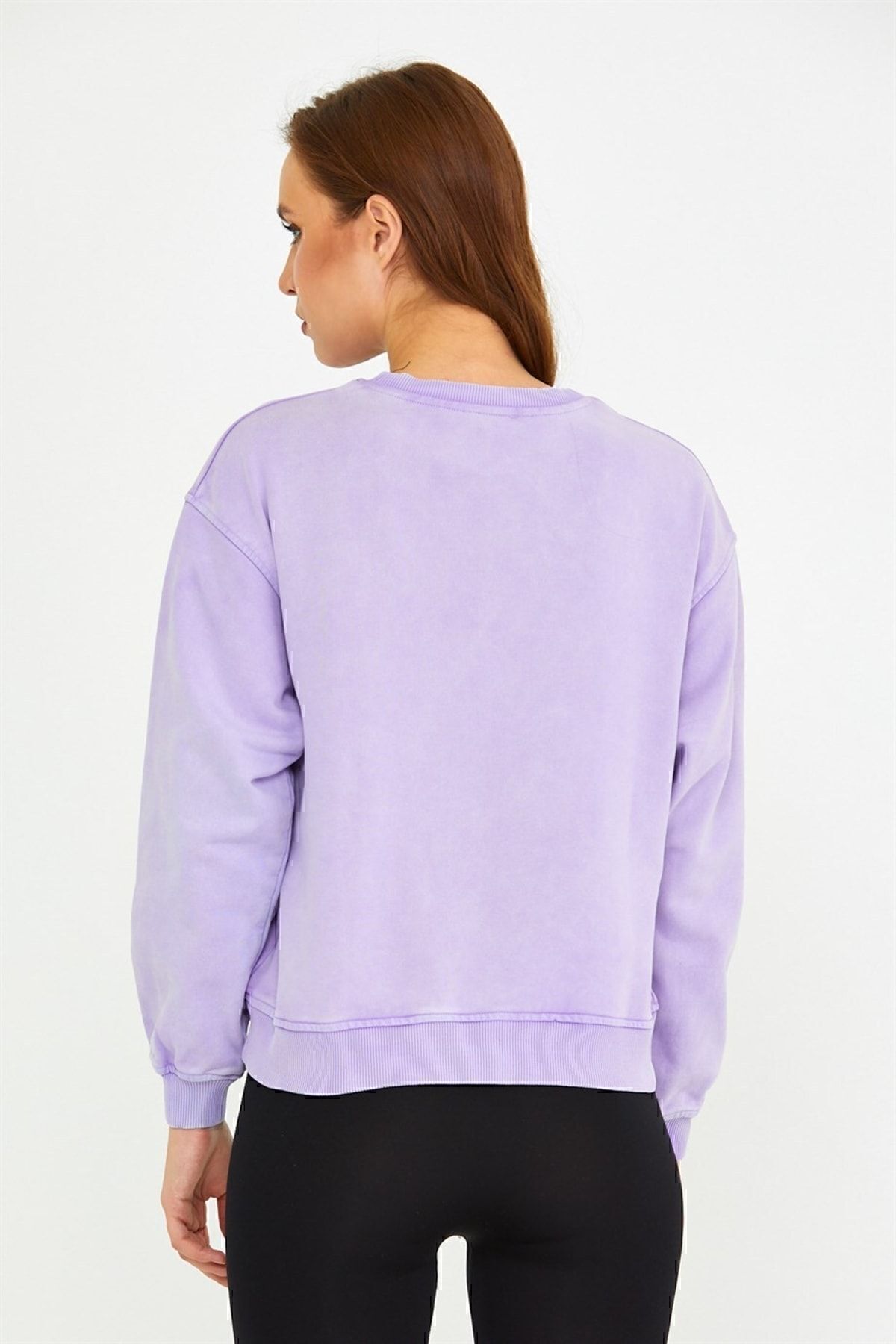 BRZ COLLECTION  Parça Boyalı Kadın Sweatshirt - Görsel 5