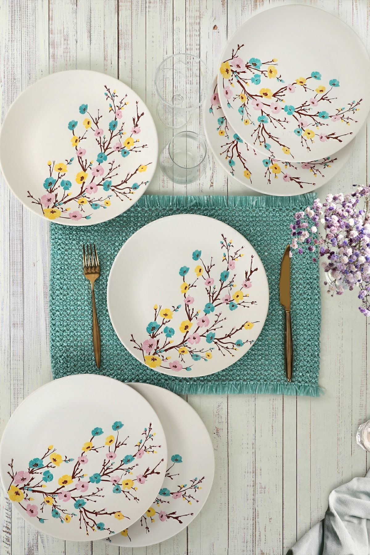 Keramika-Spring Bud Serving Plate 26 Cm 6 Pieces 2
