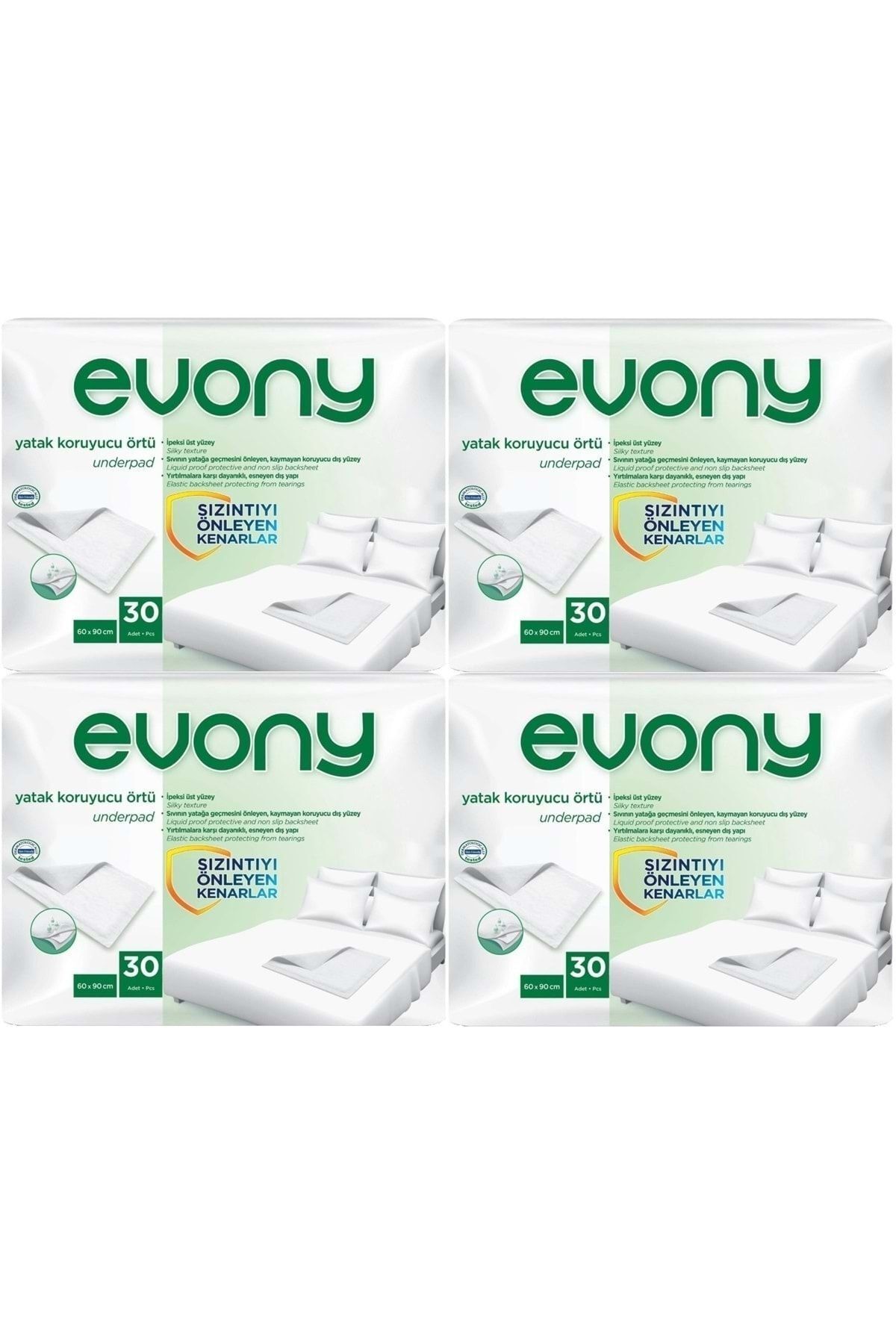 Evony Hasta Yatak Koruyucu 60*90cm 120 Adet (4pk*30) (kaymaz Özellikli)