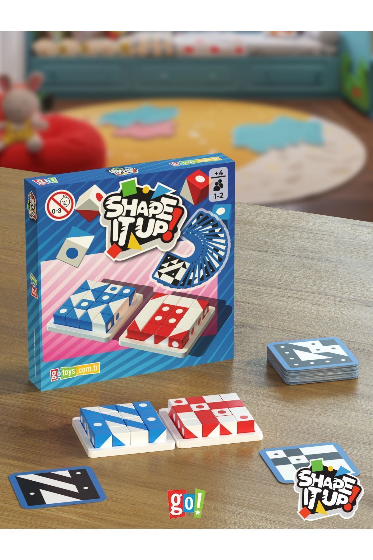 Go Toys-Shape Push up Pattern Design Visual Skill-Developing Educational Toy 4